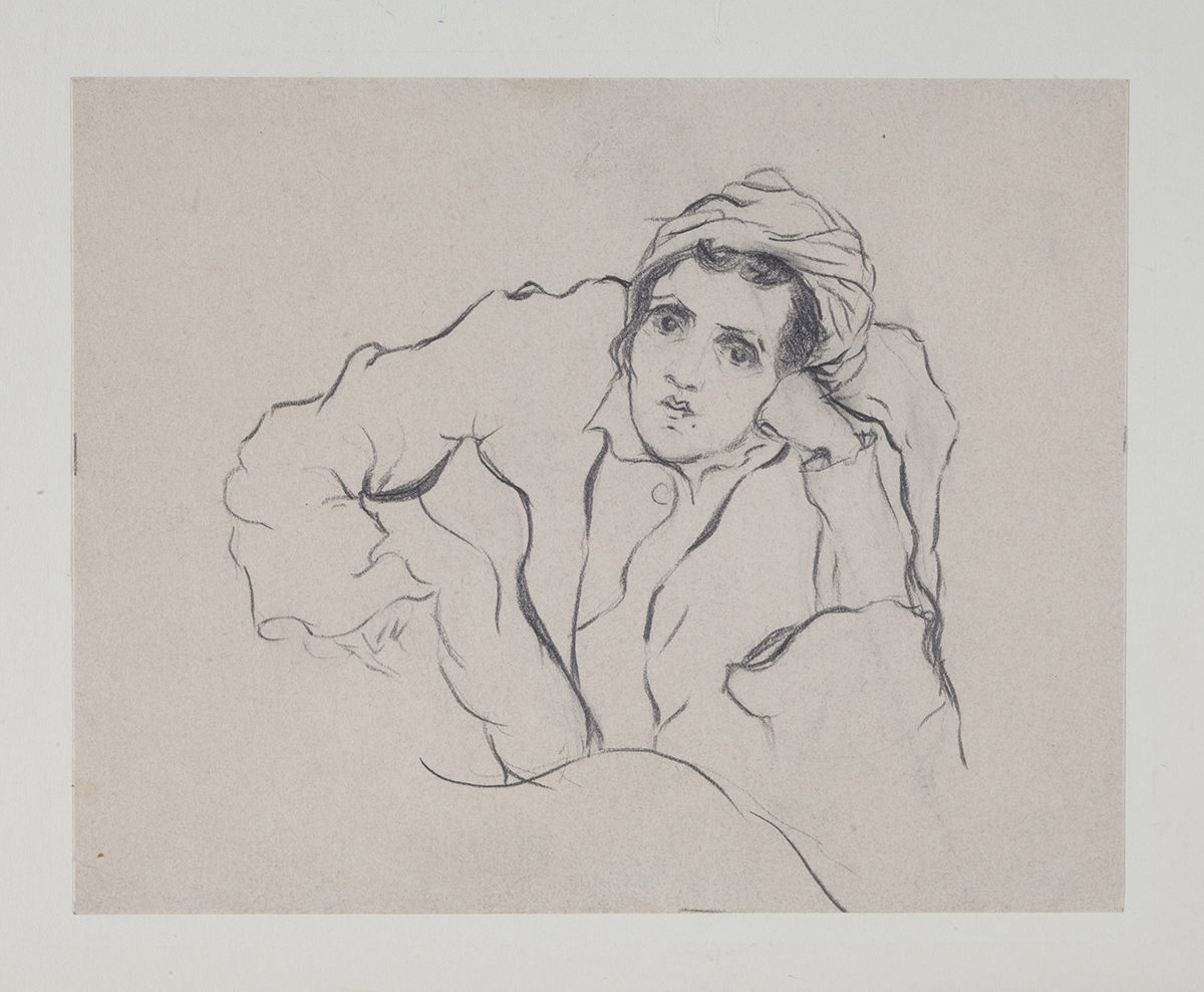 Woman with Hand on Temple