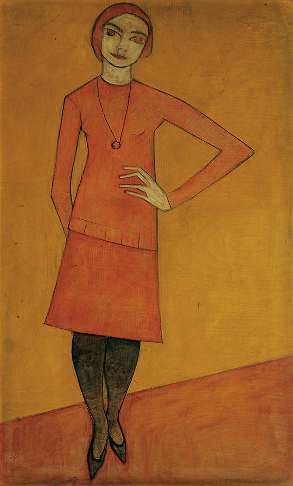 Turuncu Elbiseli Kız