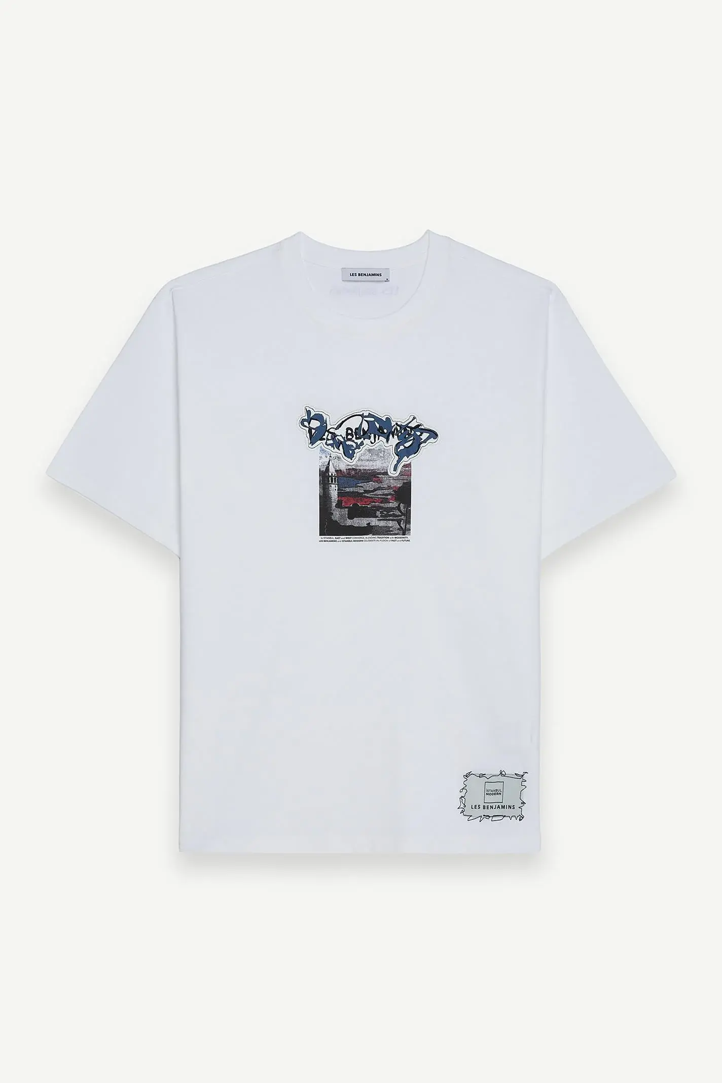 İstanbul Modern x Les Benjamins - Relaxed Fit Beyaz T-Shirt - 501