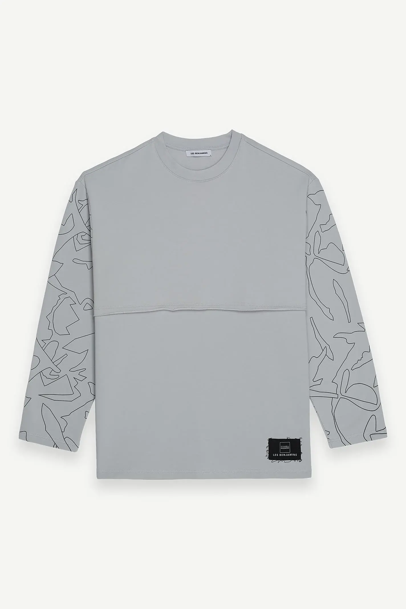 İstanbul Modern x Les Benjamins - Regular Fit Gray Sweatshirt - 501