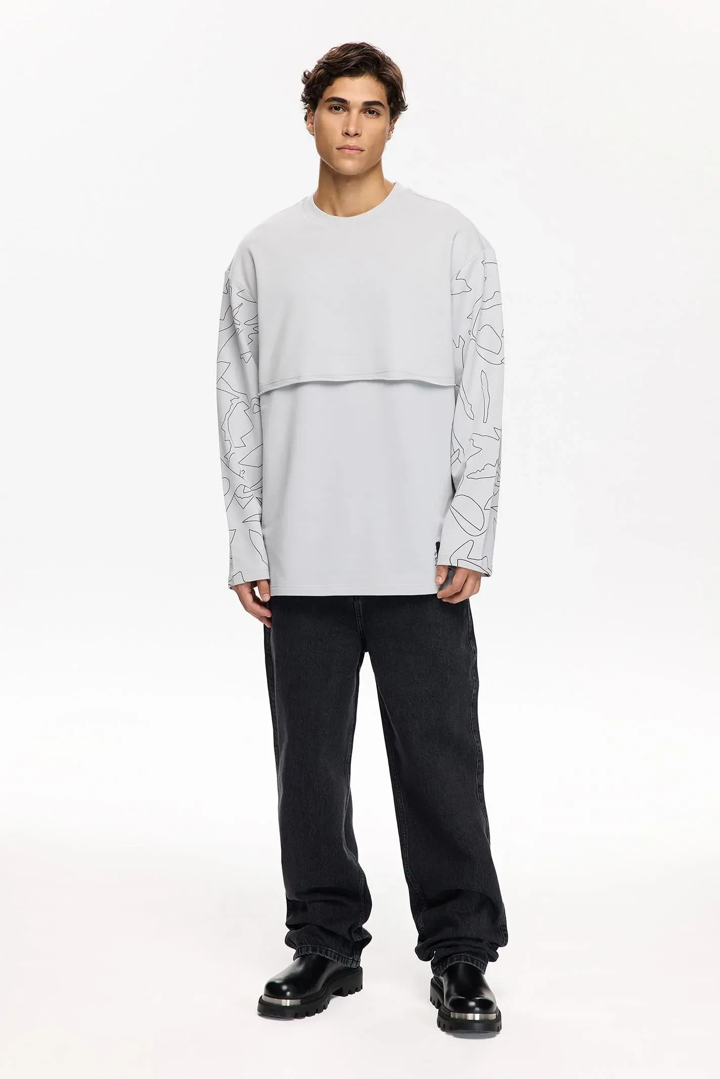 İstanbul Modern x Les Benjamins - Regular Fit Gray Sweatshirt - 501