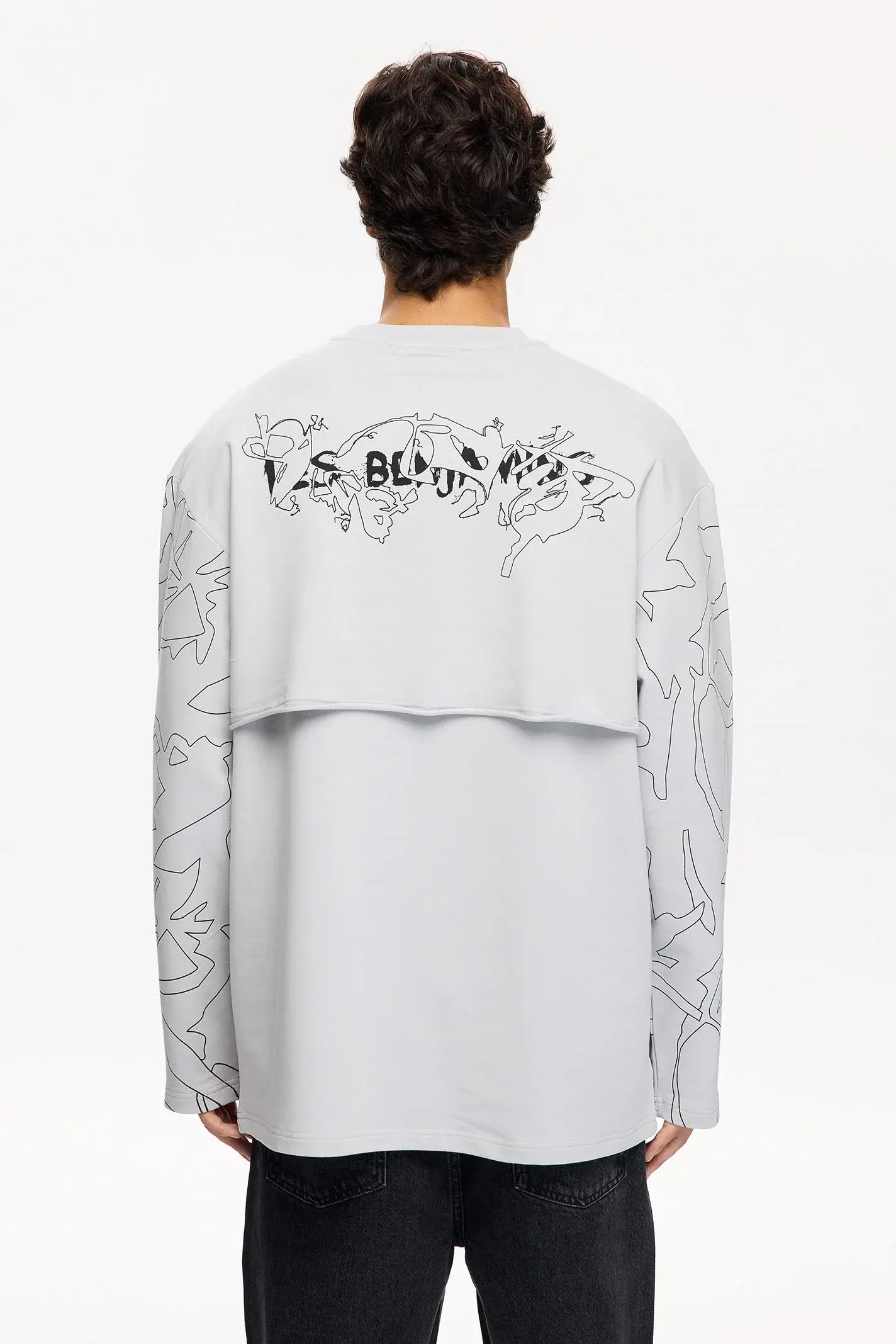 İstanbul Modern x Les Benjamins - Regular Fit Gray Sweatshirt - 501