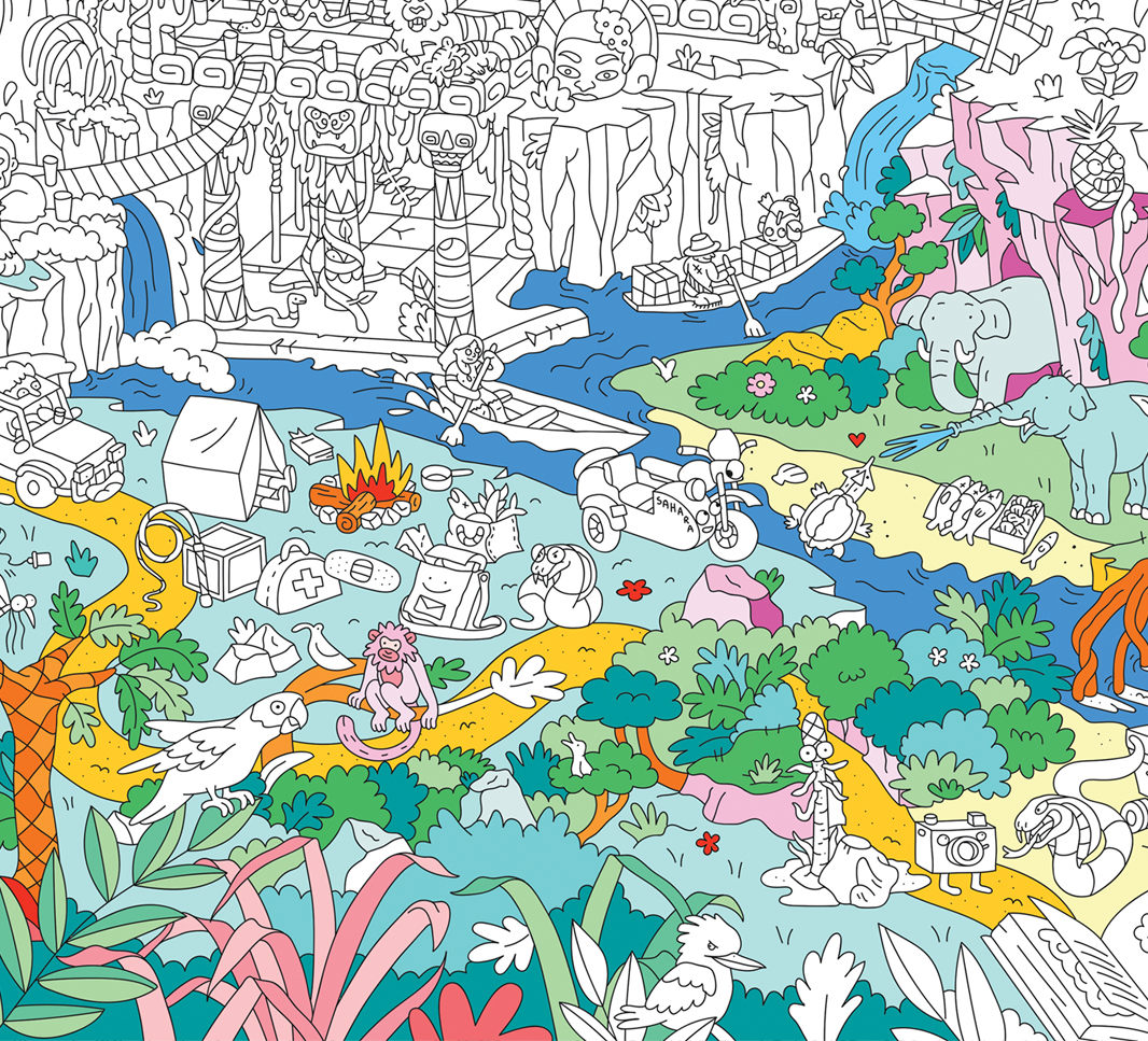 Omy - Coloring Poster - Jungle