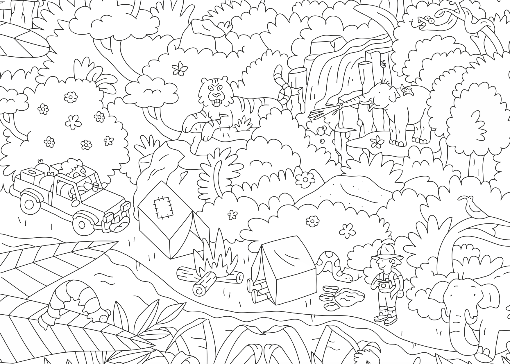 Omy - Coloring Poster - Jungle