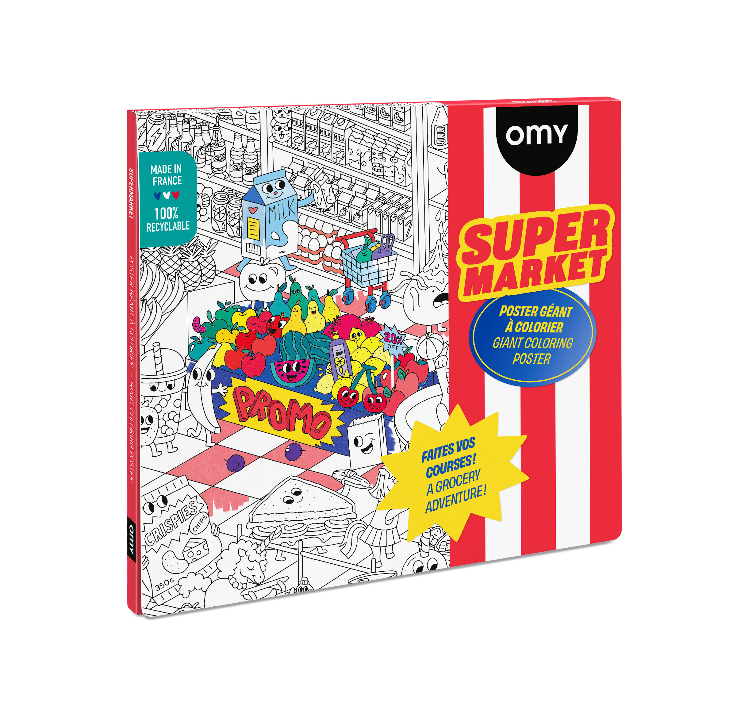 Omy - Coloring Poster - Supermarket