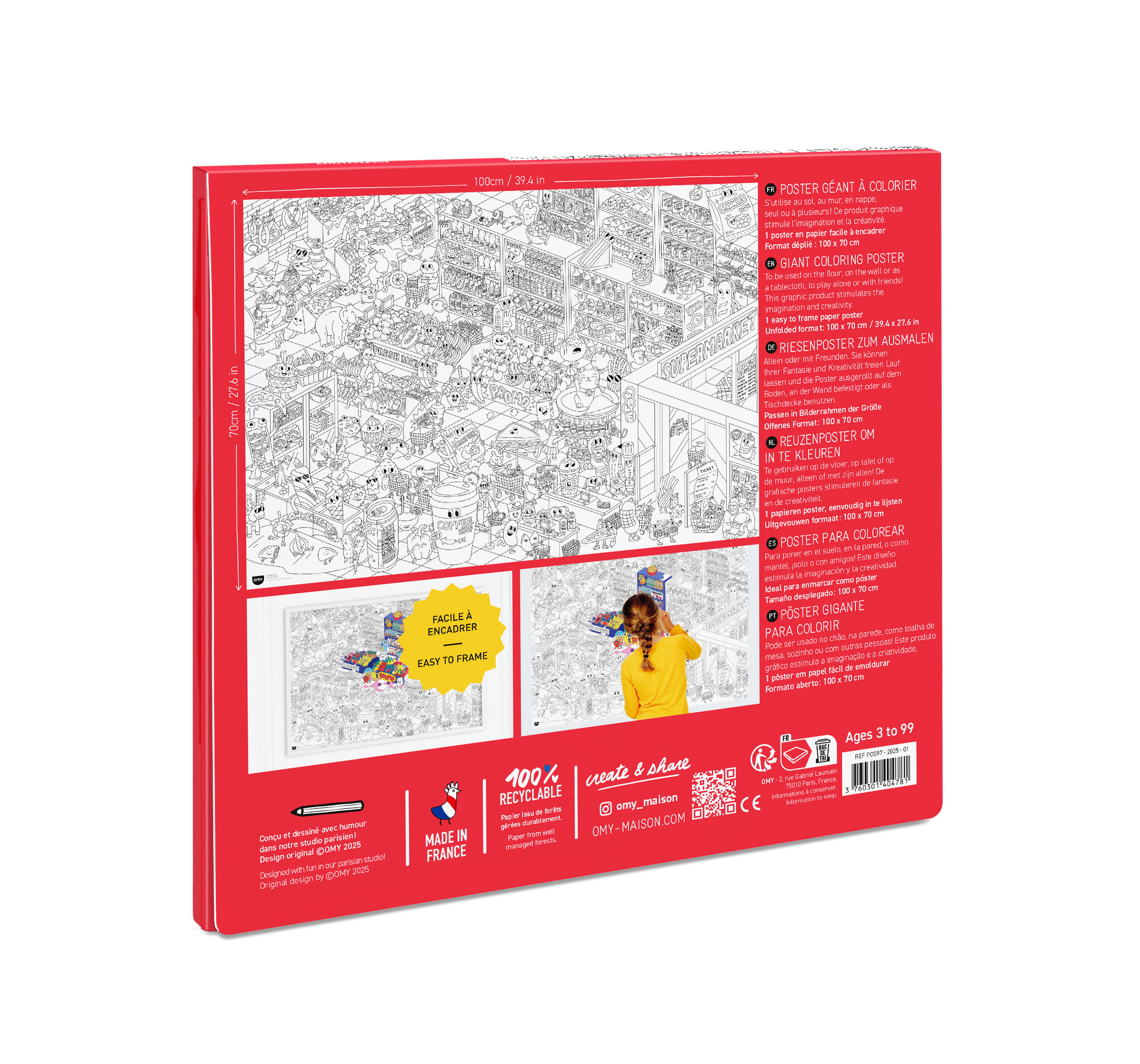 Omy - Coloring Poster - Supermarket