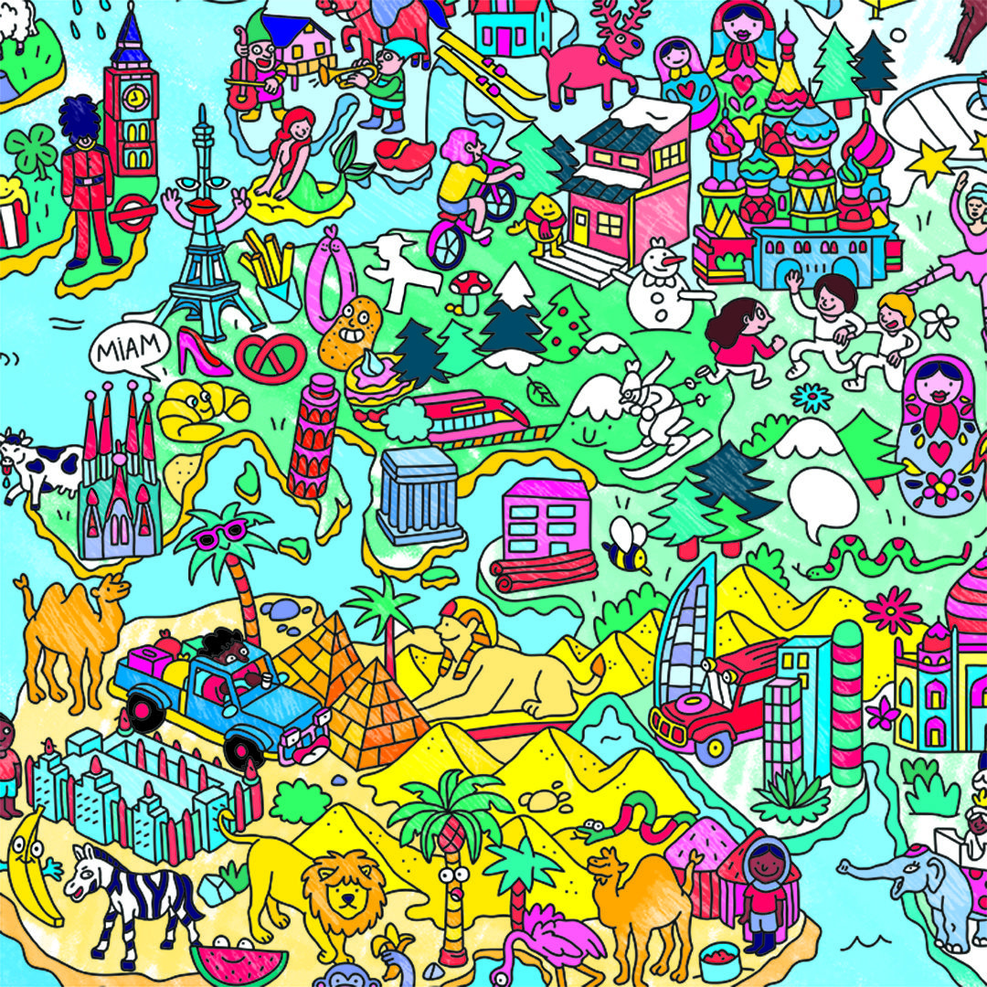 Omy - Coloring Poster - Atlas