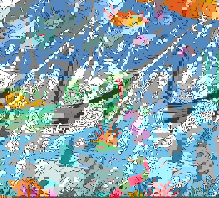 Omy - Coloring Poster - Ocean