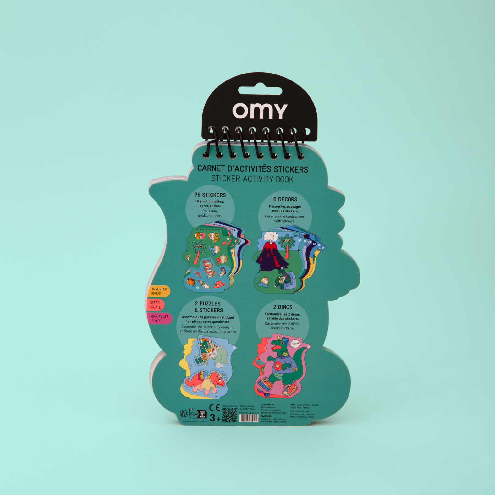 Omy - Sticker Activity Book - Dino