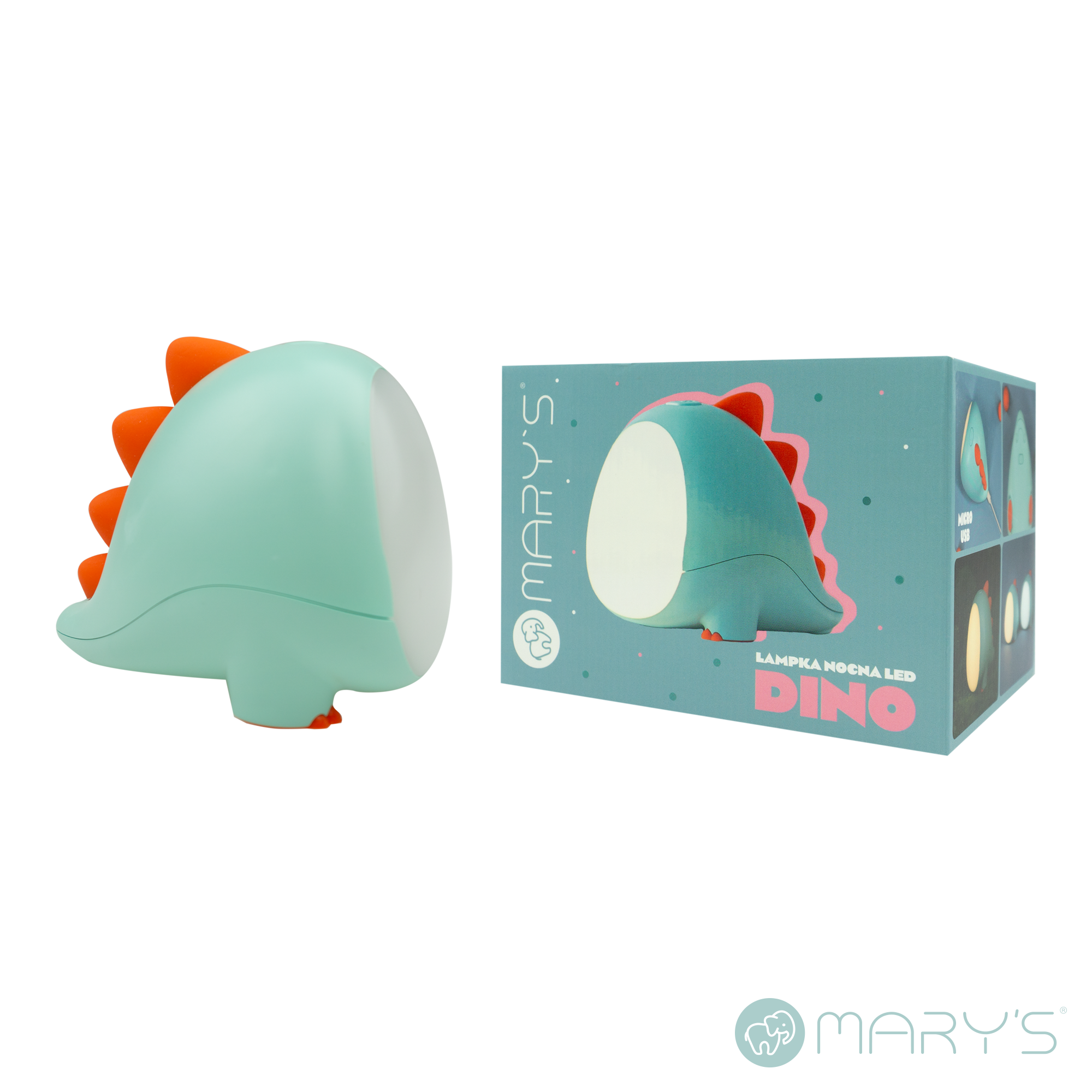Mary's Night Light - Dino - Green