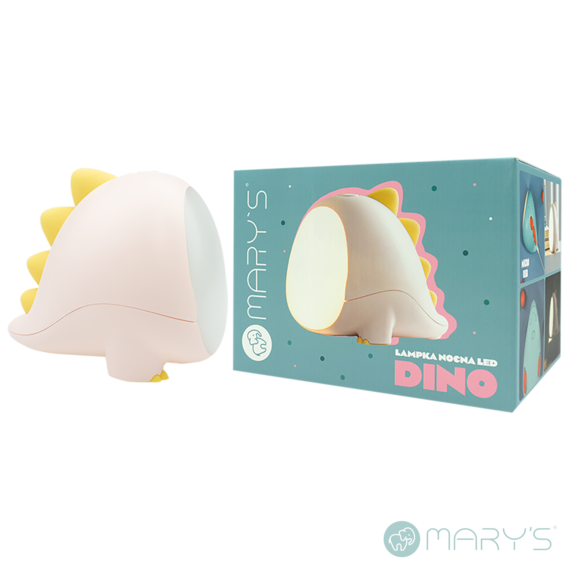 Mary's Night Light - Dino - Pink
