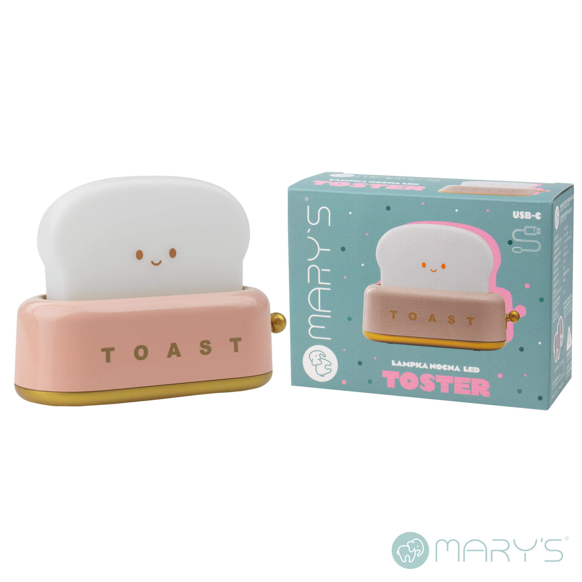 Mary's Night Light - Toaster - Pink