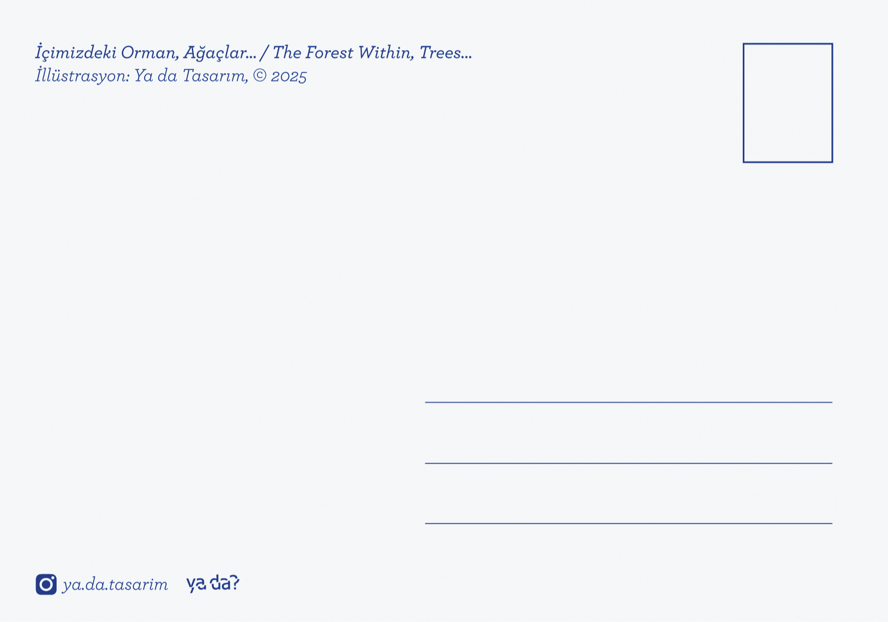 Postcard - Ya Da Design - "The Forest Within, Trees..."