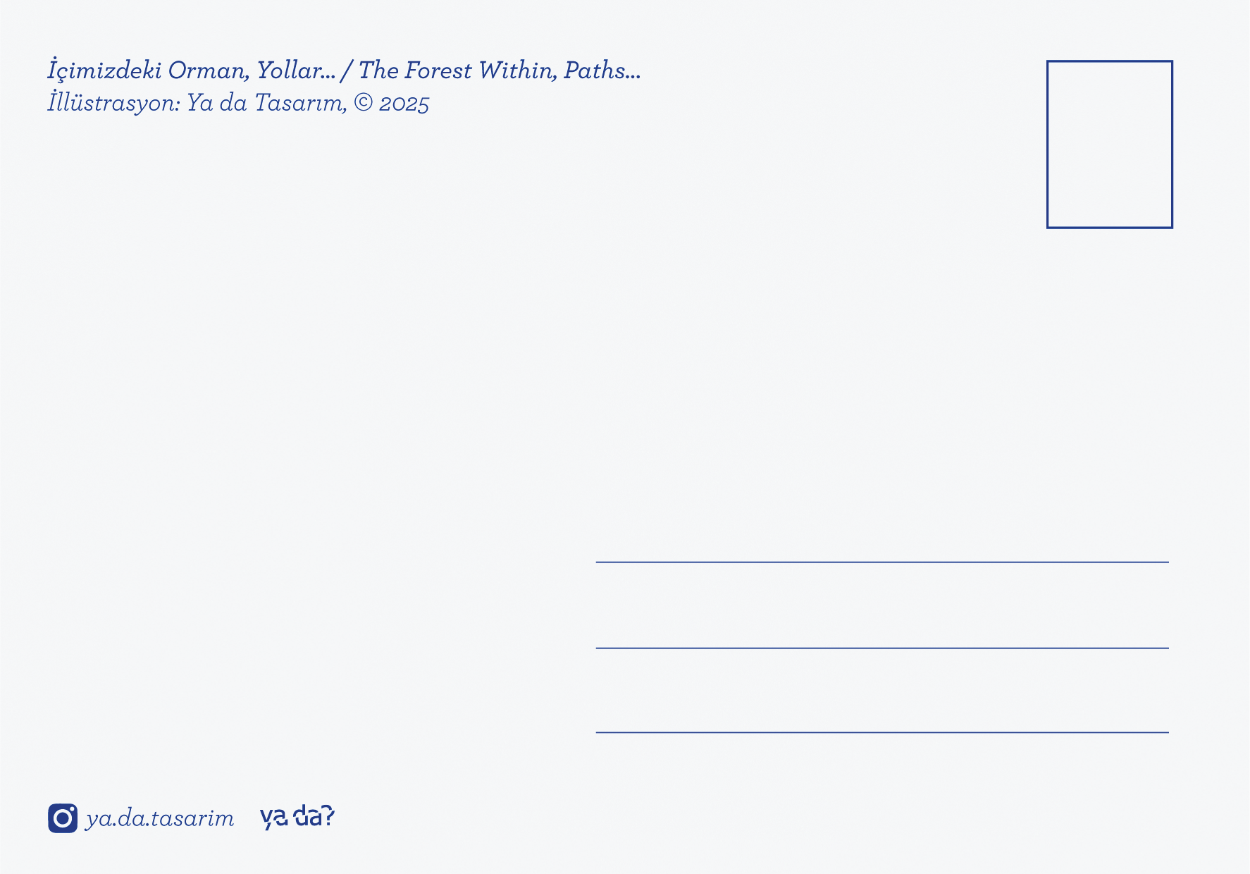 Postcard - Ya Da Design - "The Forest Within, Paths..."