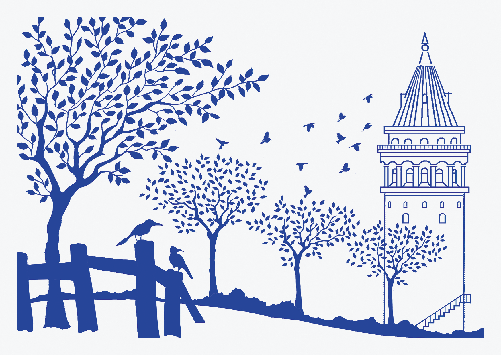 Postcard - Ya Da Design - "Galata Tower, Dreaming..."