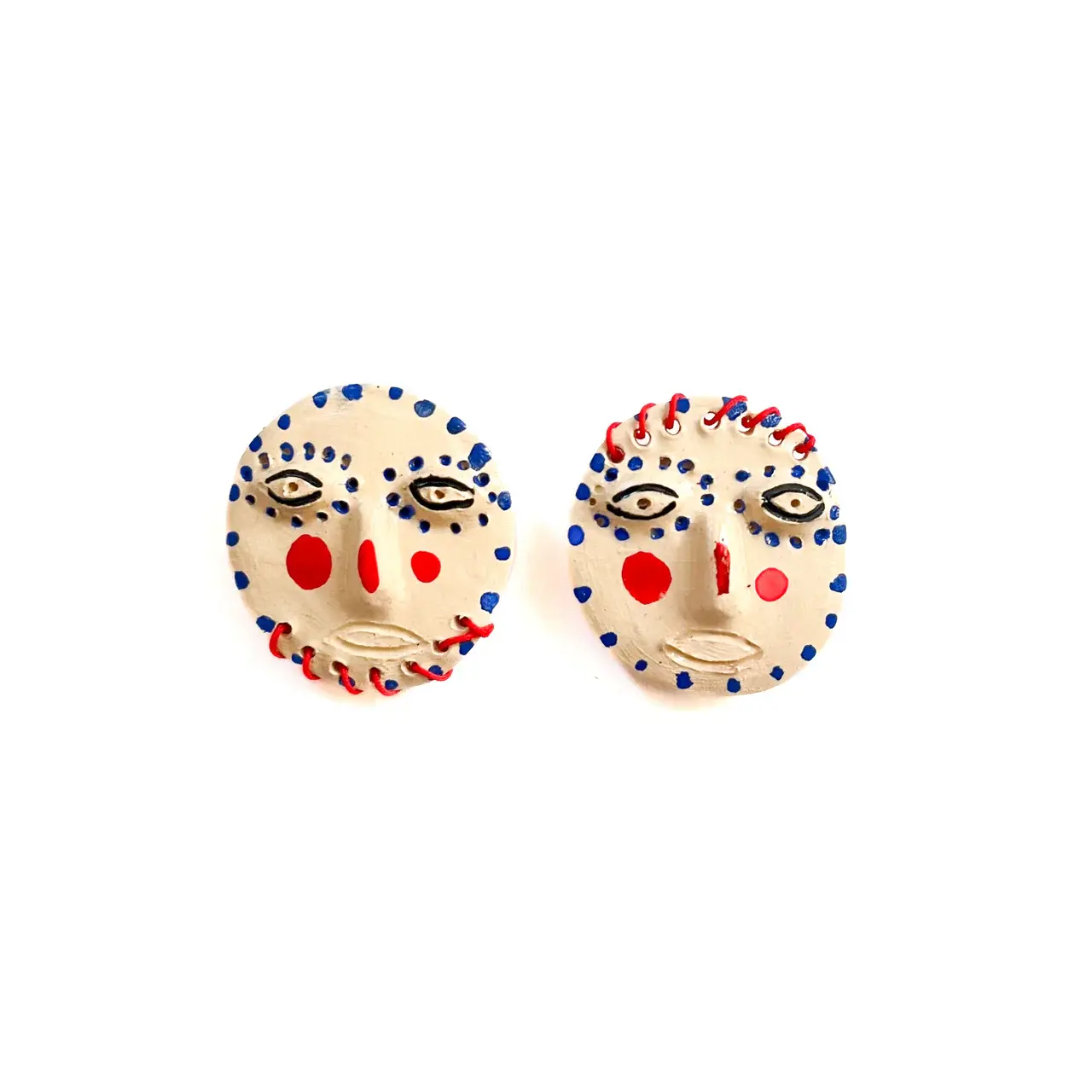 Tanti - Earrings - Fancy Dudes - Red & Navy