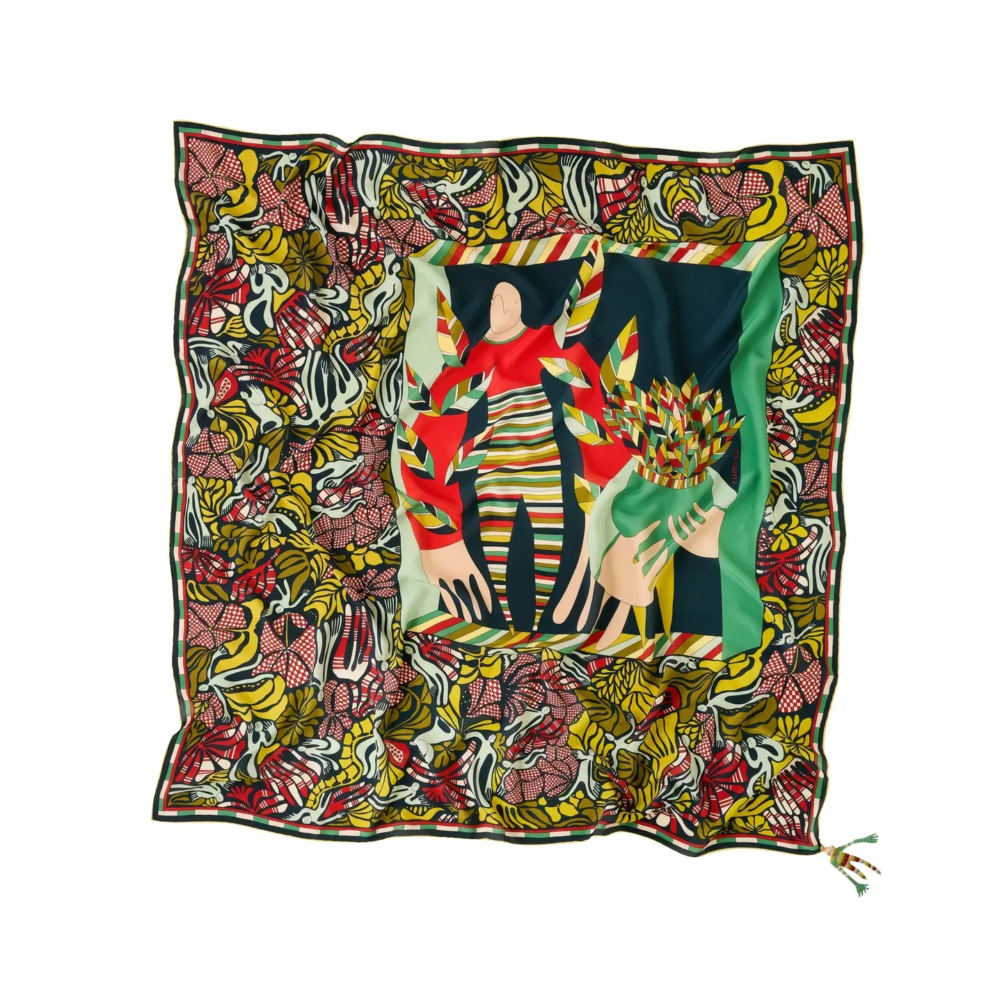 Rumisu - Cotton Scarf - Leaf & Life - 137 x 137