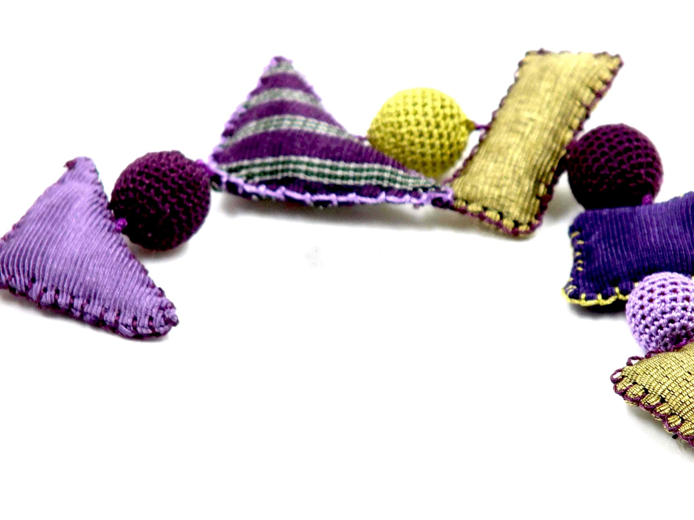 Soma - Crochet Lace Necklace - Purple