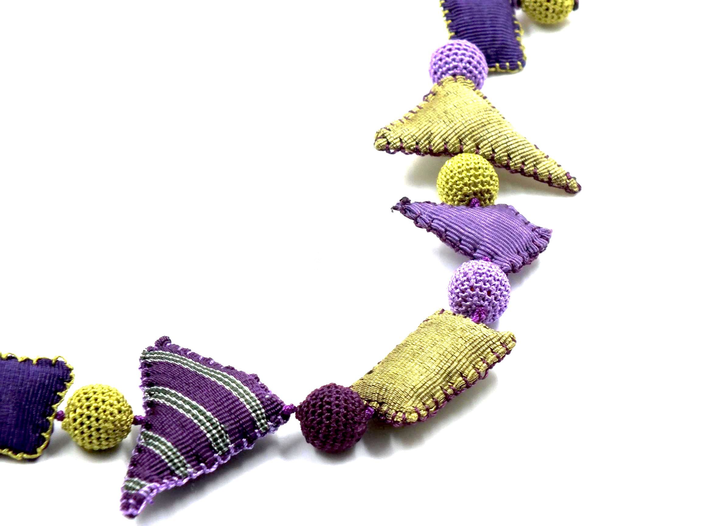 Soma - Crochet Lace Necklace - Purple
