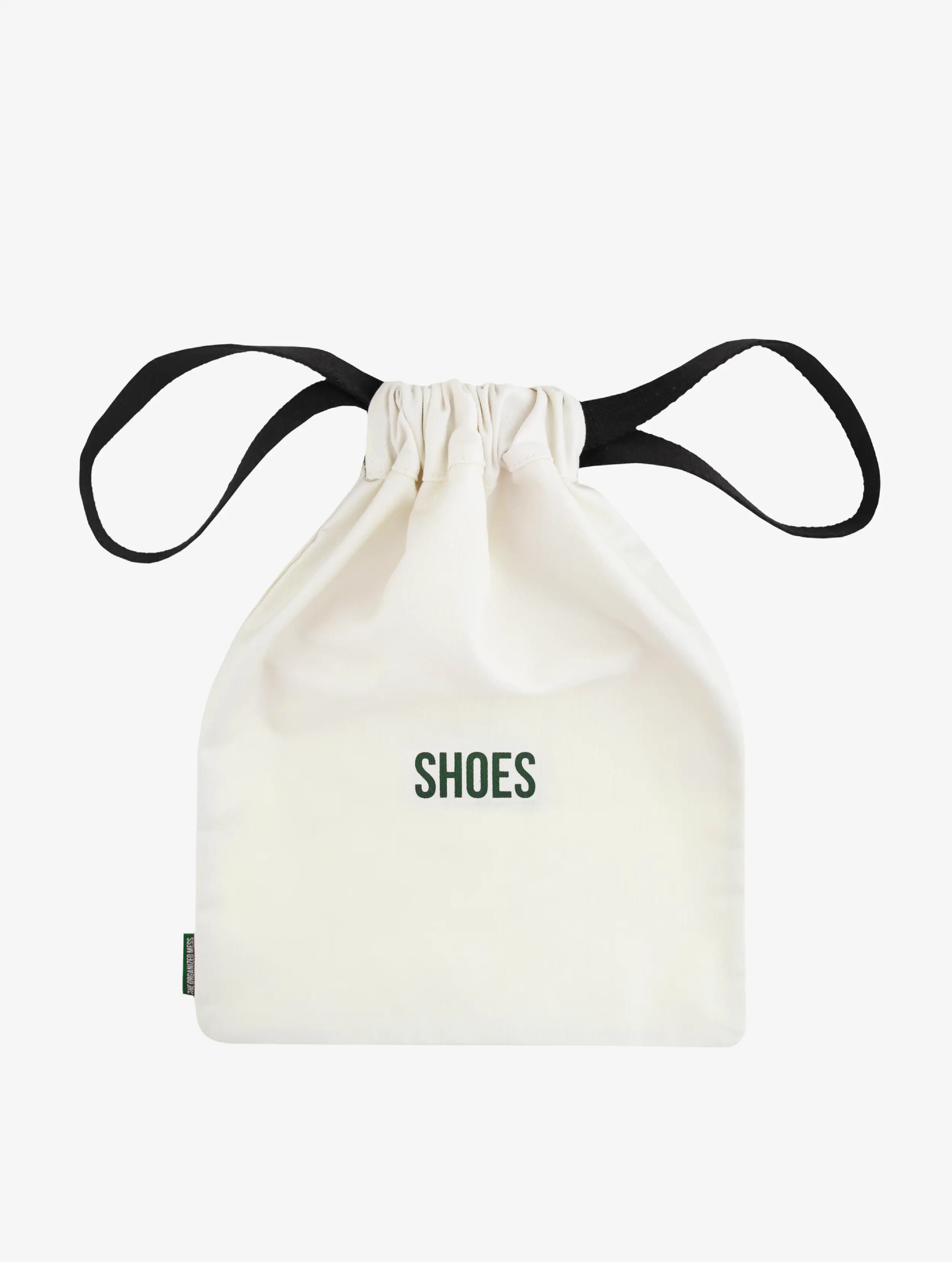 The Organized Mess - Large Shoes Drawstring Bag -  Ecru