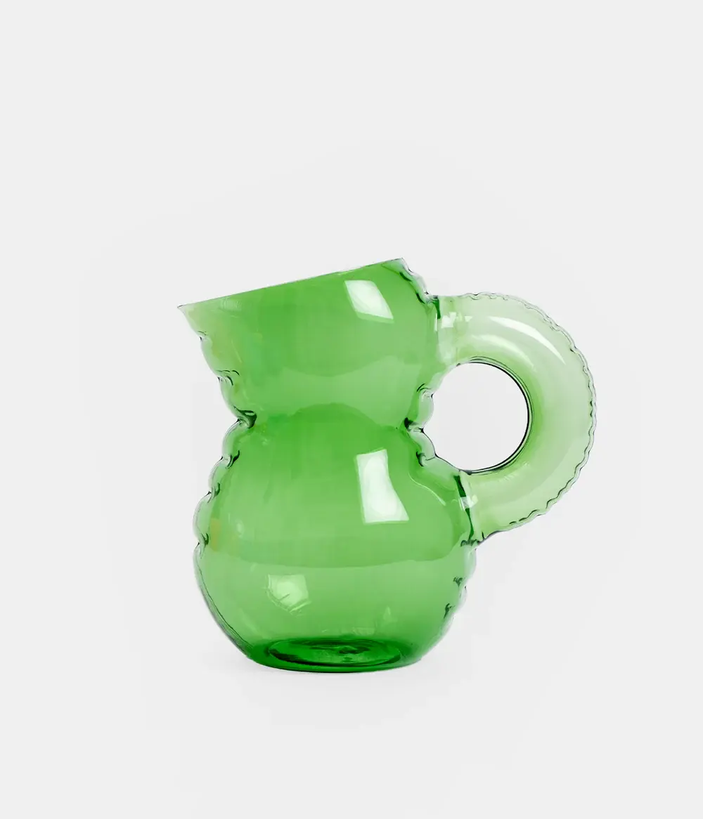 Home Studyo - Jug - Emily - Emerald Color - Glass