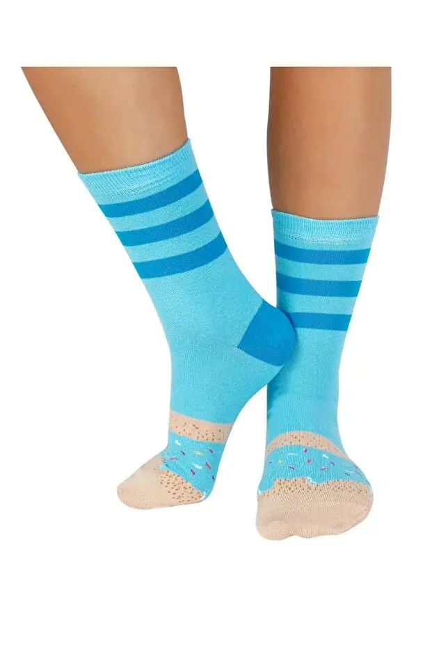 Socks + Stuff - Kids Socks - Blue Sprinkle Donut
