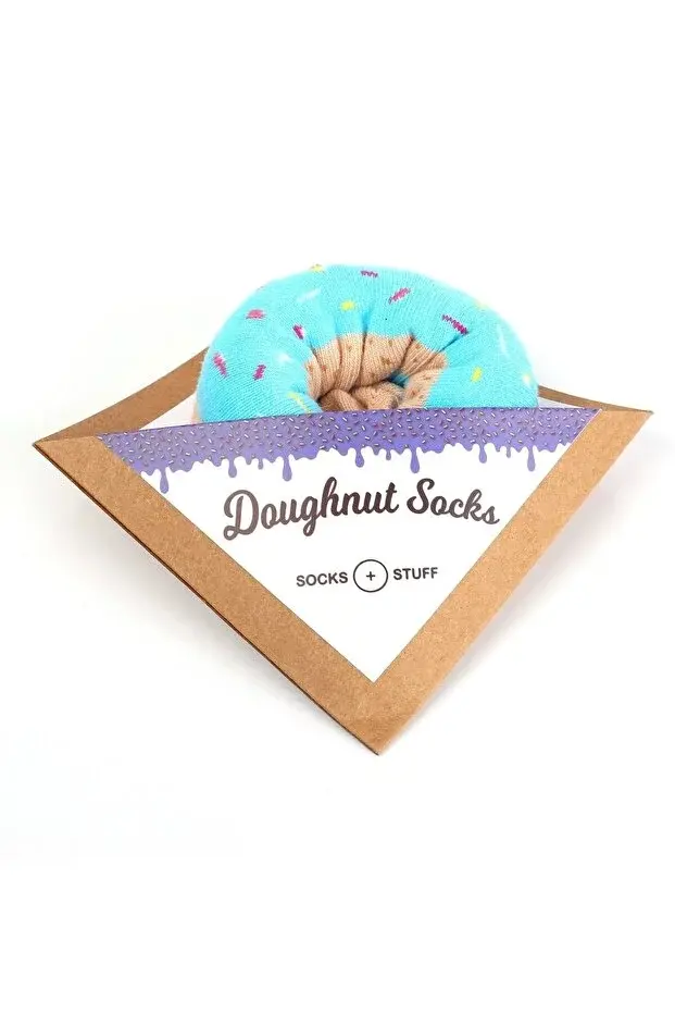 Socks + Stuff - Kids Socks - Blue Sprinkle Donut