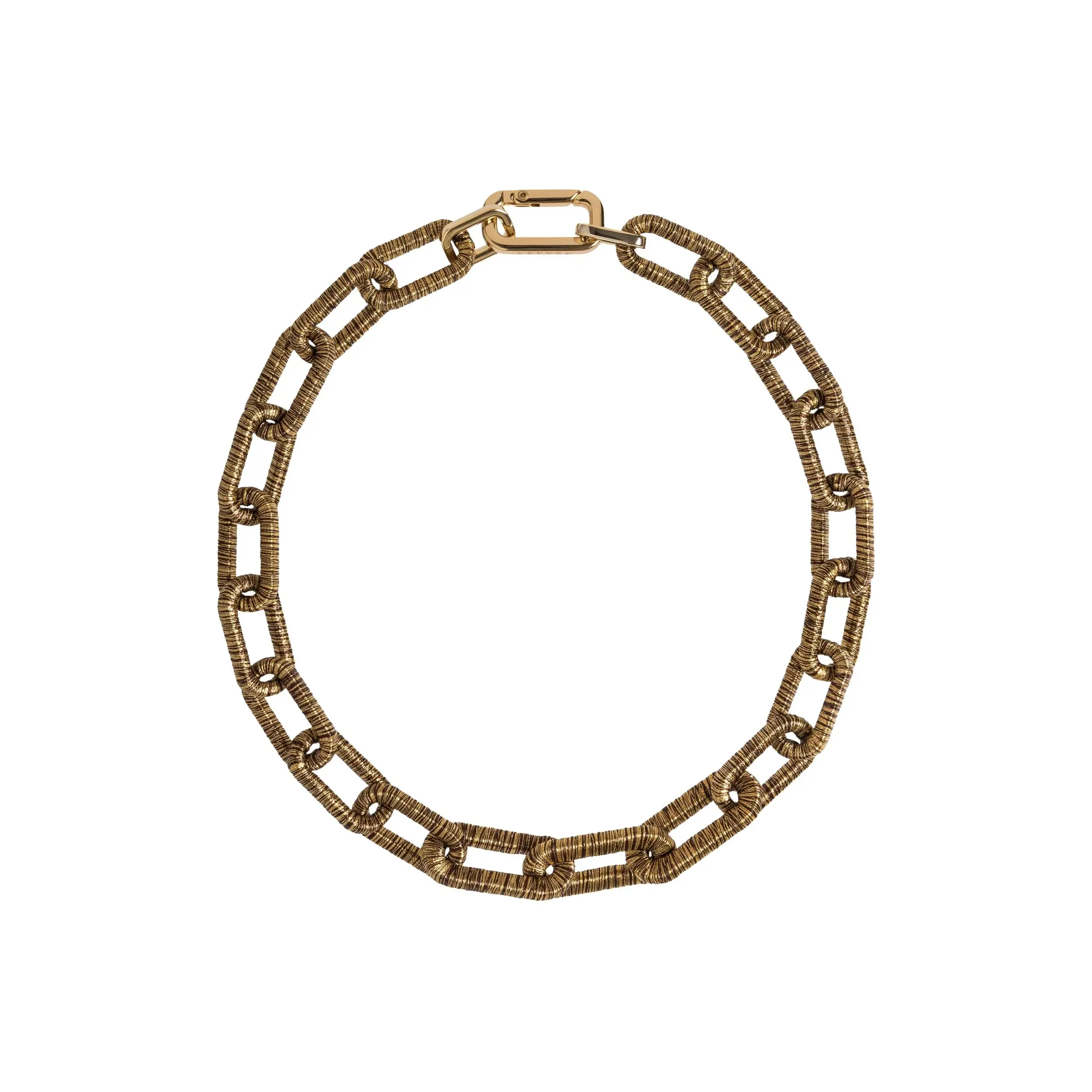 Serena Uziyel - Necklace - Catena Rectangular - Antique Gold 