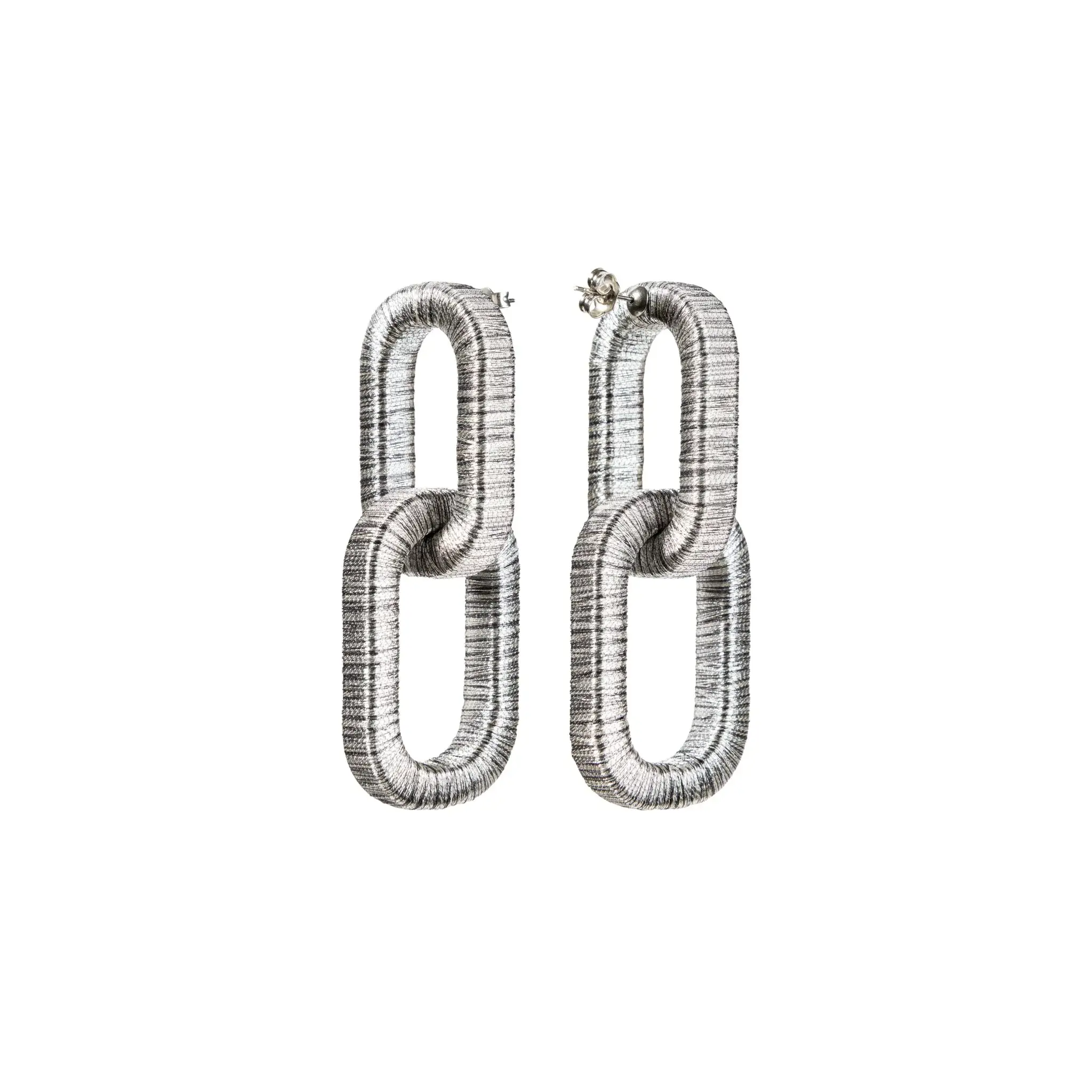 Serena Uziyel - Earrings - Two Chain Catena - Silver