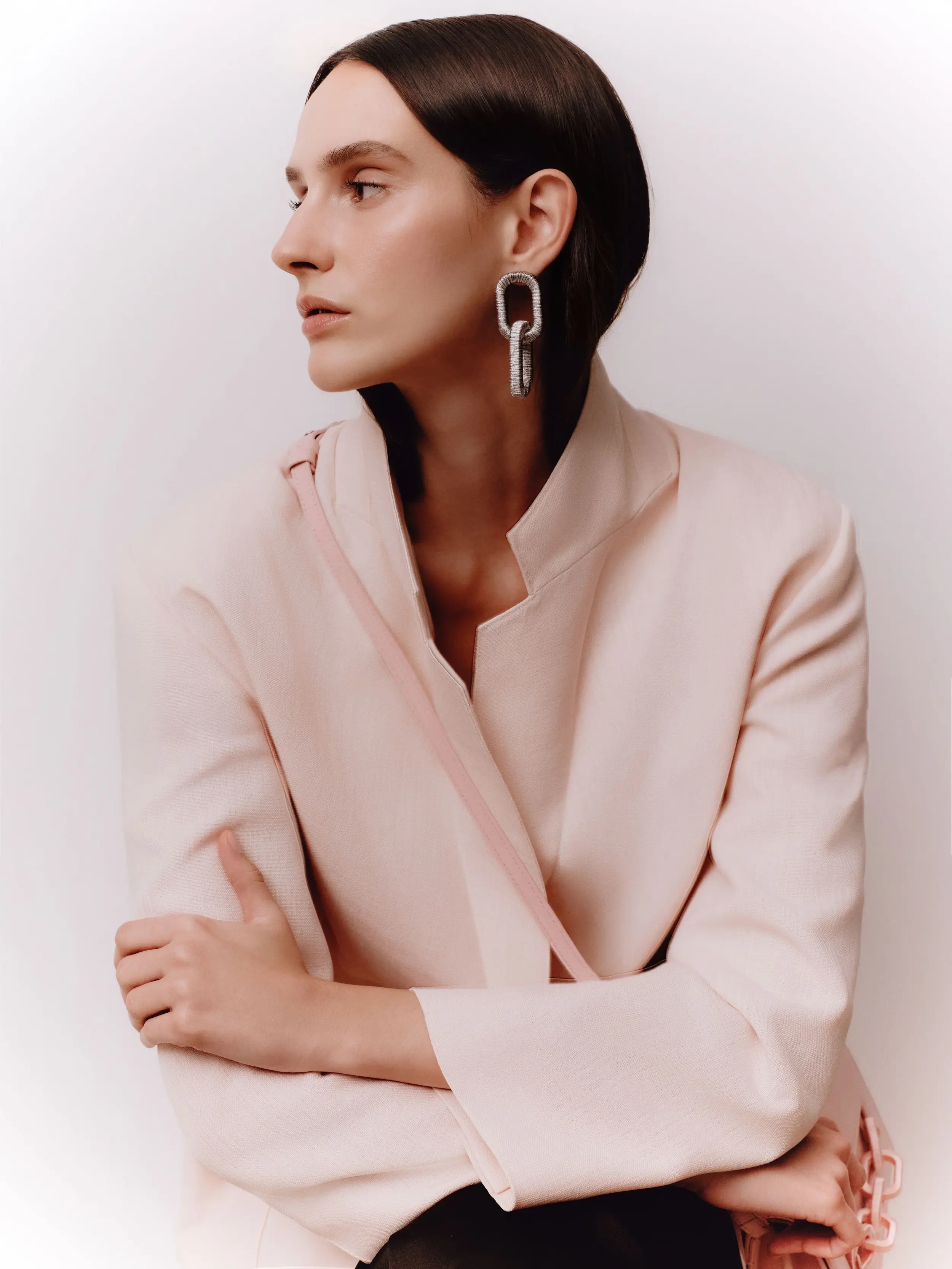Serena Uziyel - Earrings - Two Chain Catena - Silver