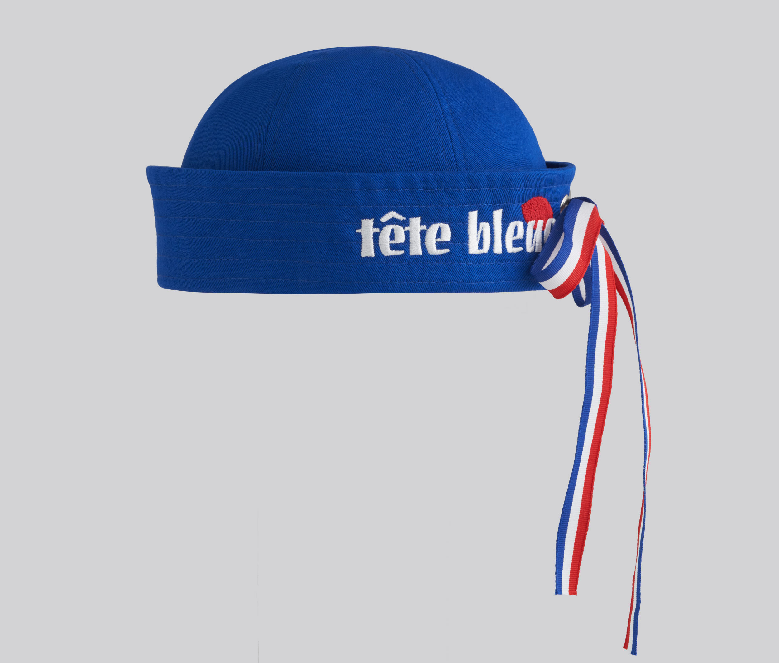Tête Bleue - Hat - Yvette Sailor Canvas Dixie Cup With Ribbon - Blue