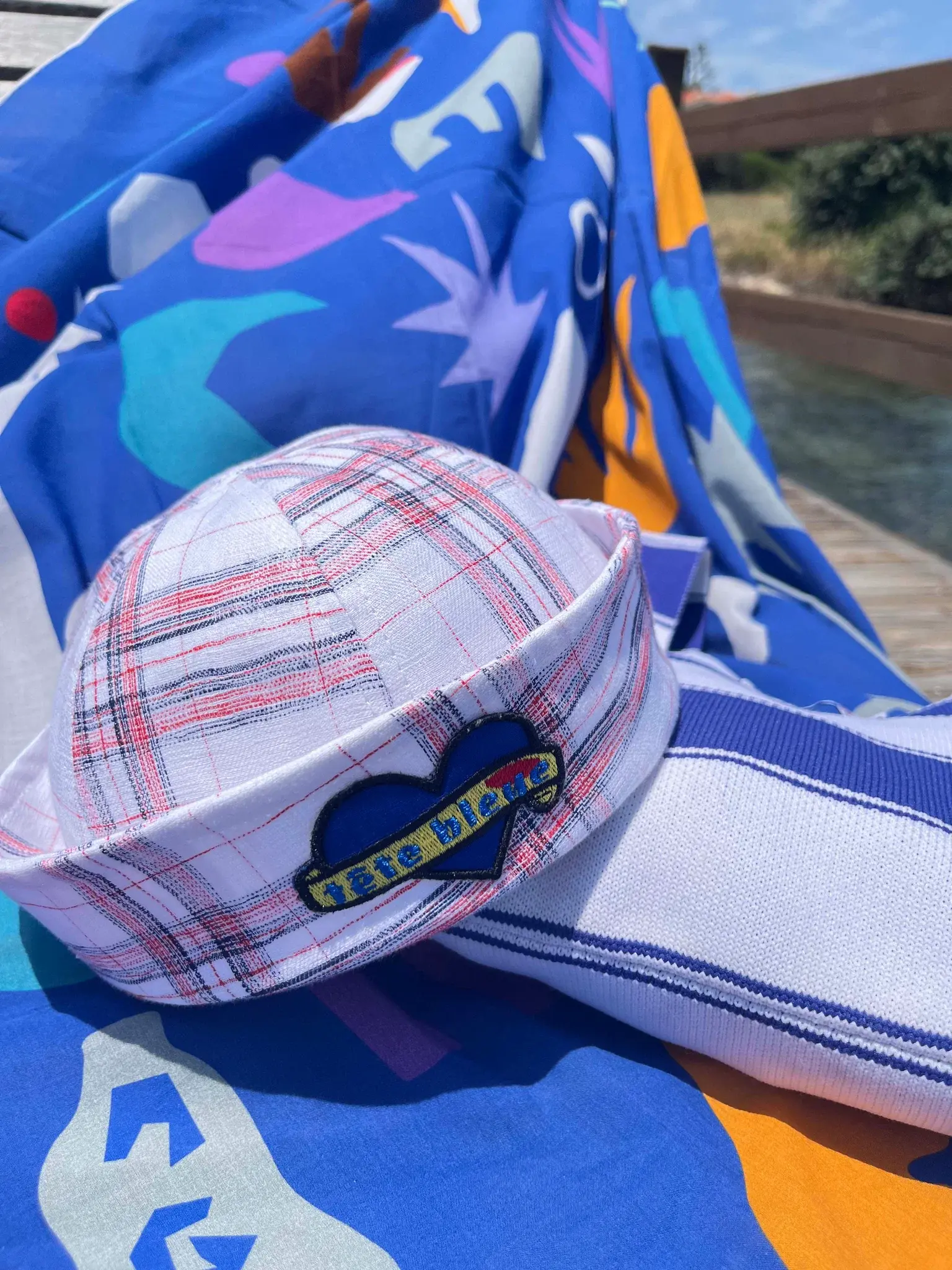 Tête Bleue - Hat - Yvette Sailor Heart-Patch Dixie Cup - Ecru