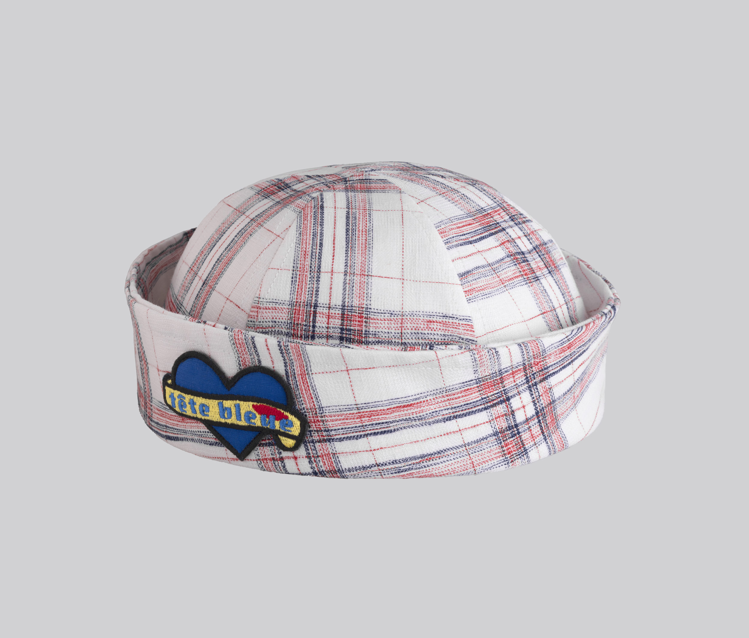 Tête Bleue - Hat - Yvette Sailor Heart-Patch Dixie Cup - Ecru