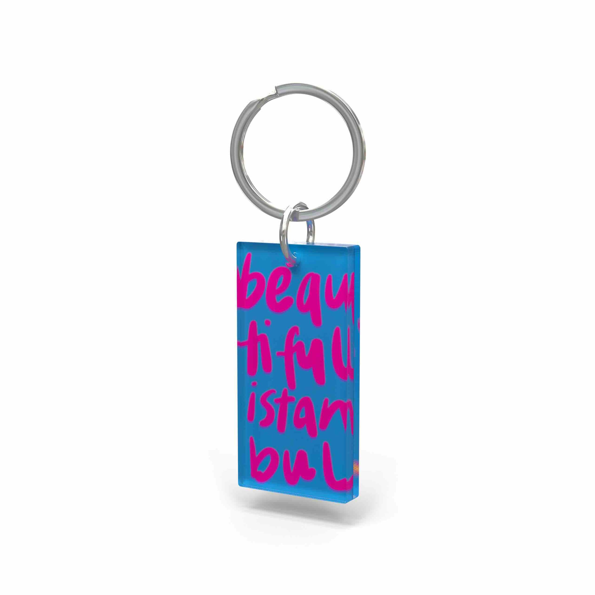 Take Me Home Keychain - Maiden's Tower - Blue & Pink