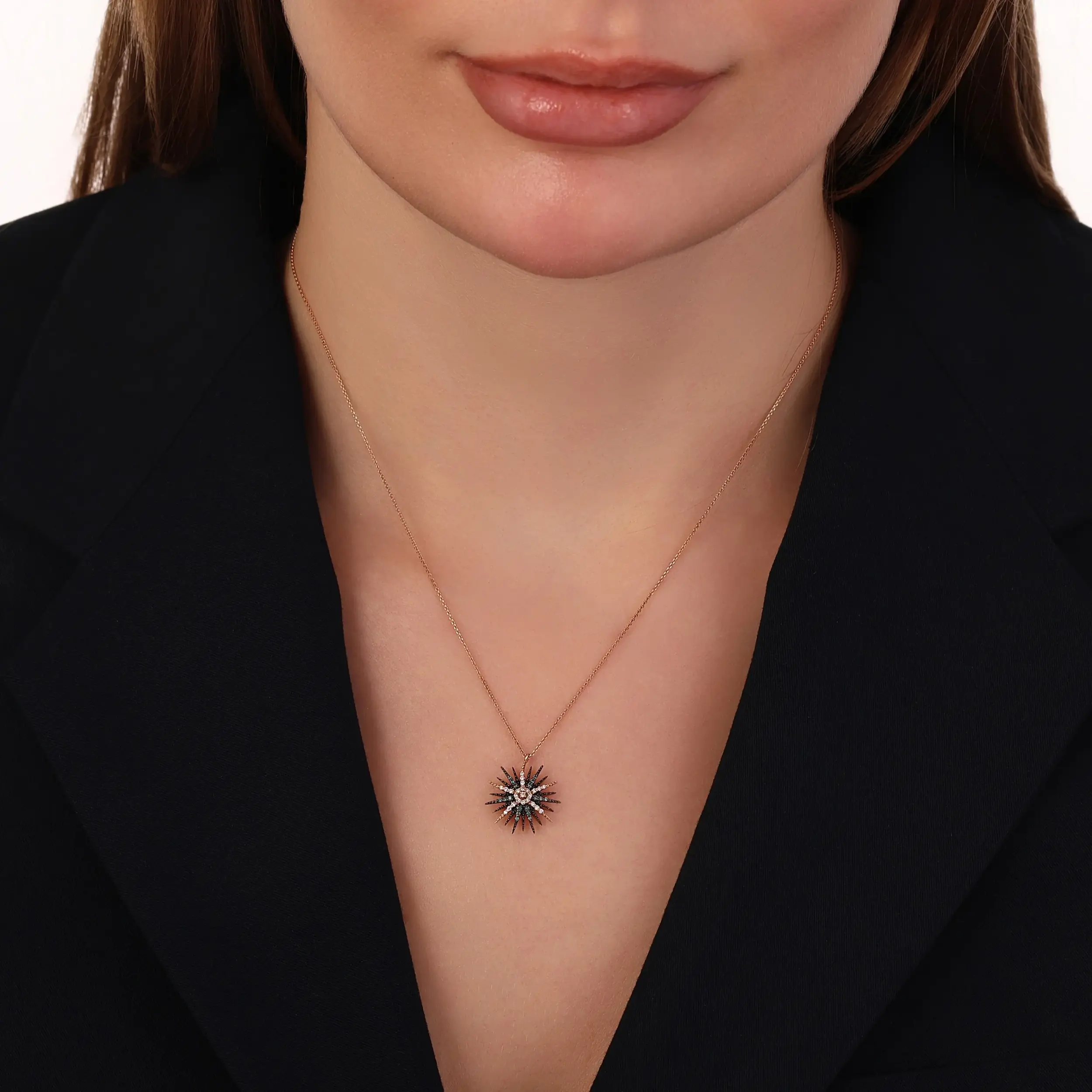 Bee Goddess - Jardin Star Altın Mavi Elmas Kolye