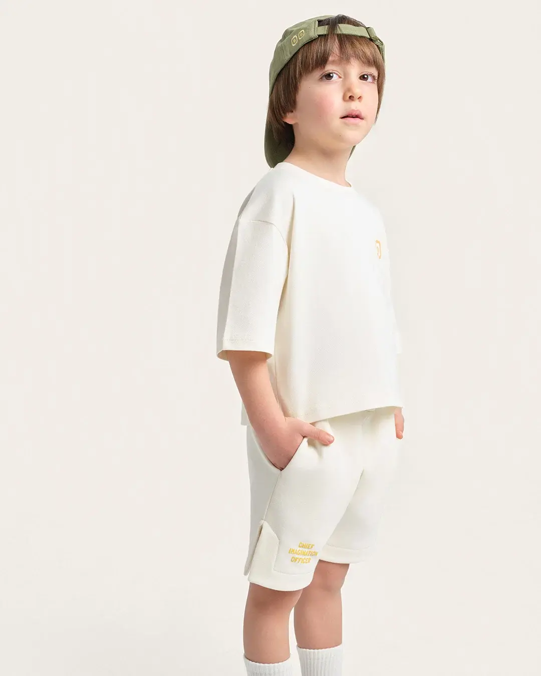 Chief Imagination Officer - Organic Cotton Shorts - Ecru
