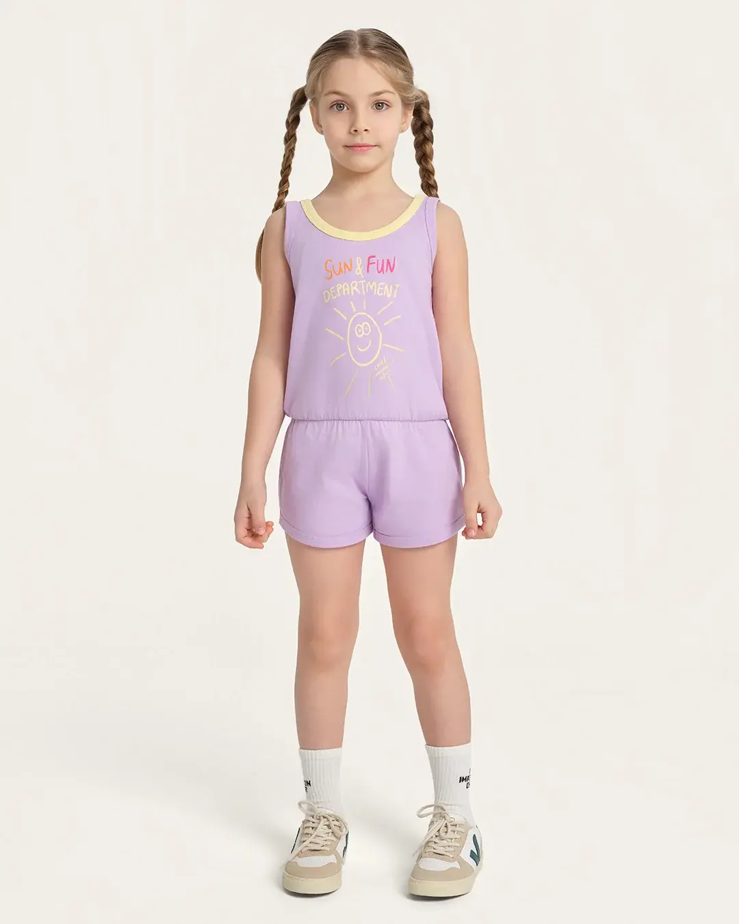 Chief Imagination Officer - Organic Cotton Playsuit - Lilac