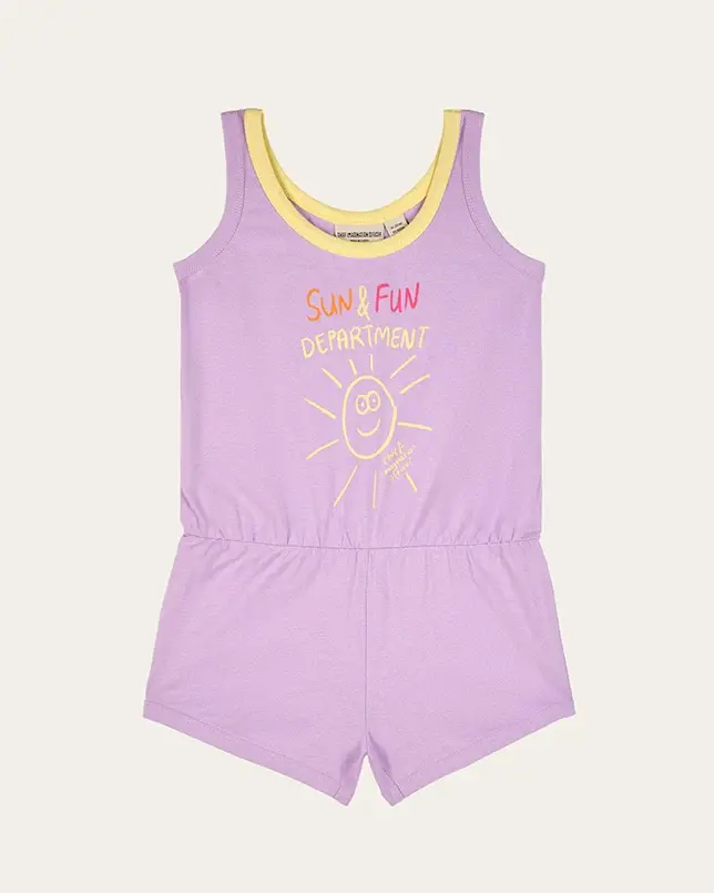 Chief Imagination Officer - Organic Cotton Playsuit - Lilac
