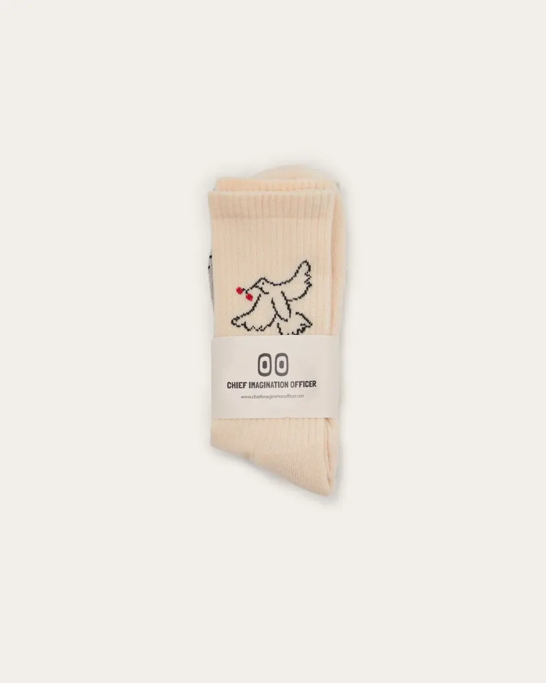 Chief Imagination Officer - Organic Cotton Socks - Pack of Two - Creamy Mist & Silver