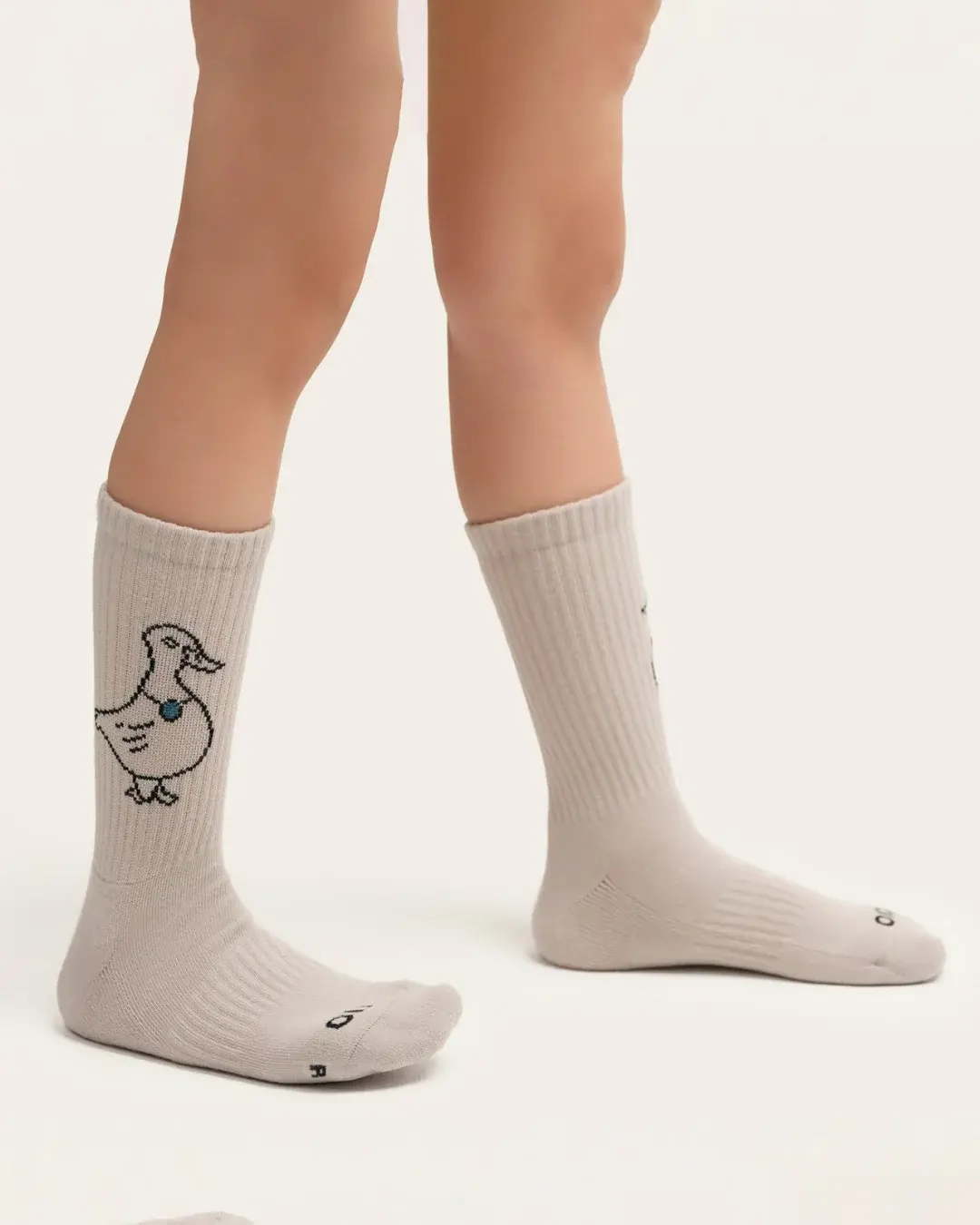 Chief Imagination Officer - Organic Cotton Socks - Pack of Two - Creamy Mist & Silver