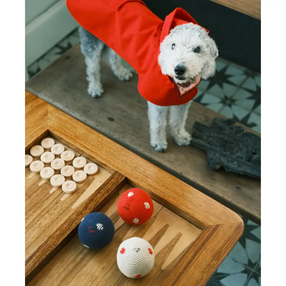 St. Pia - Ball - Polkadot - Beige & Red
