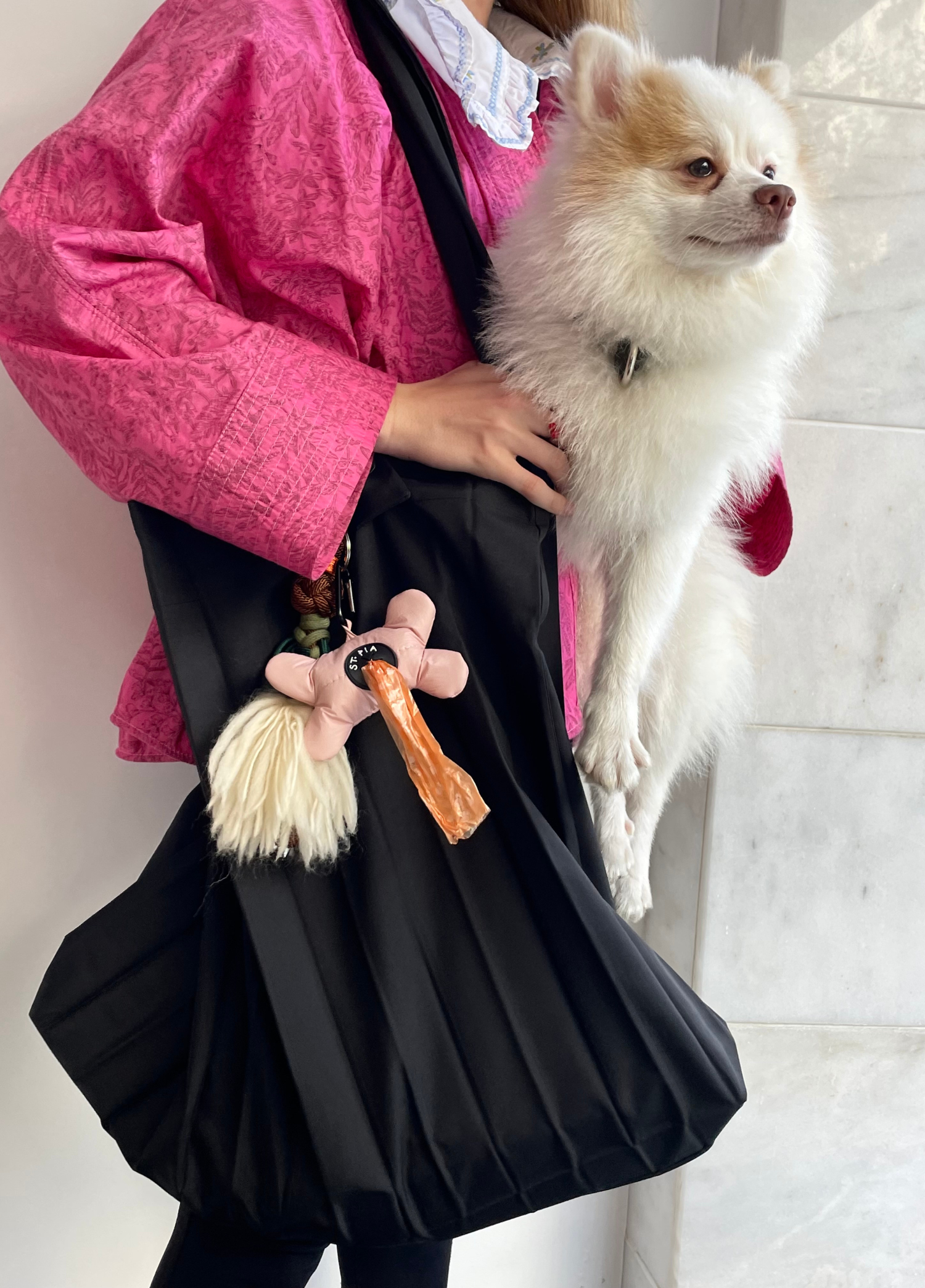 St. Pia - Poop Bag Holder Bag Accessory - Osso - Pink