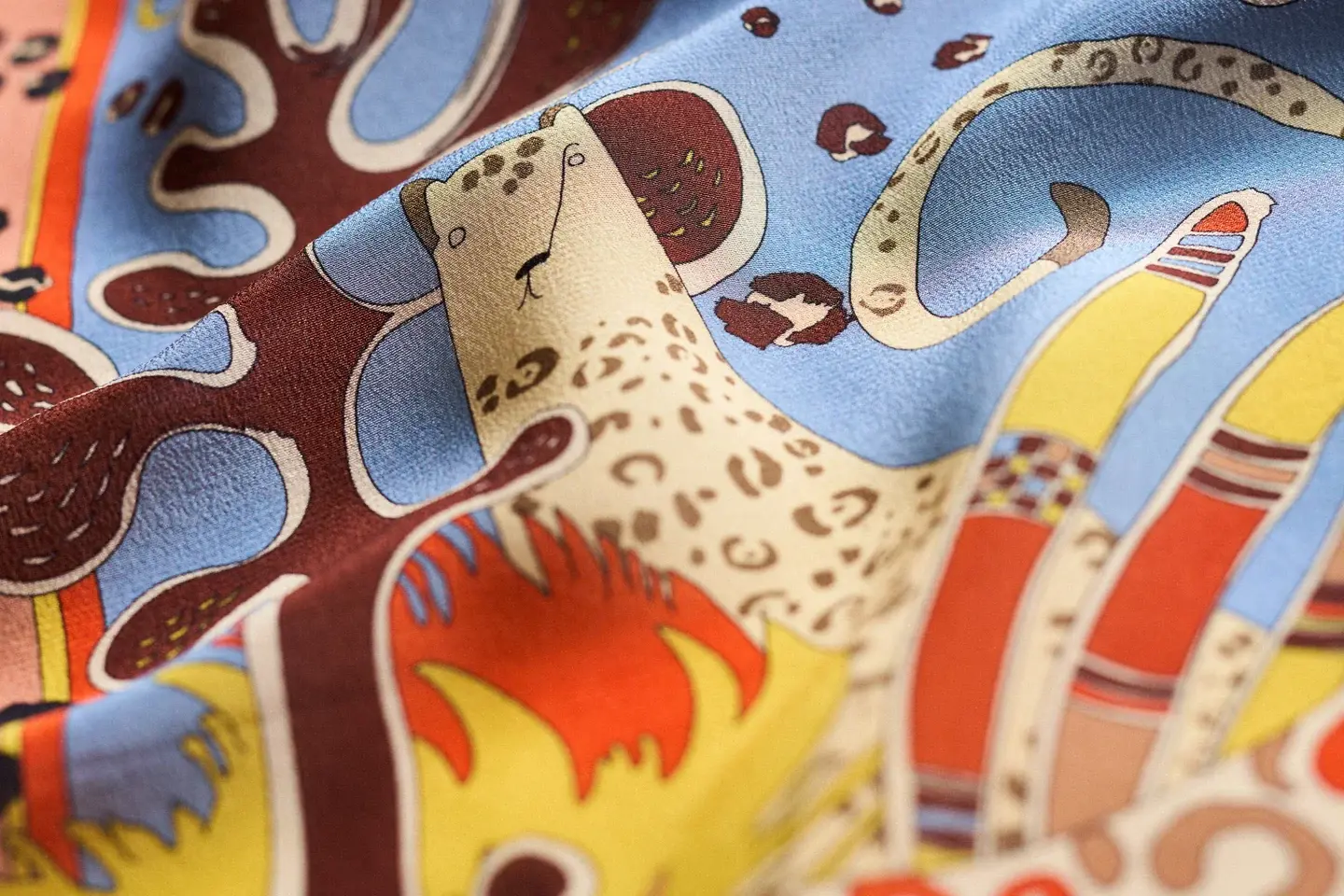 Rumisu - Silk Scarf - Wild Momentum - 64 x 64 cm