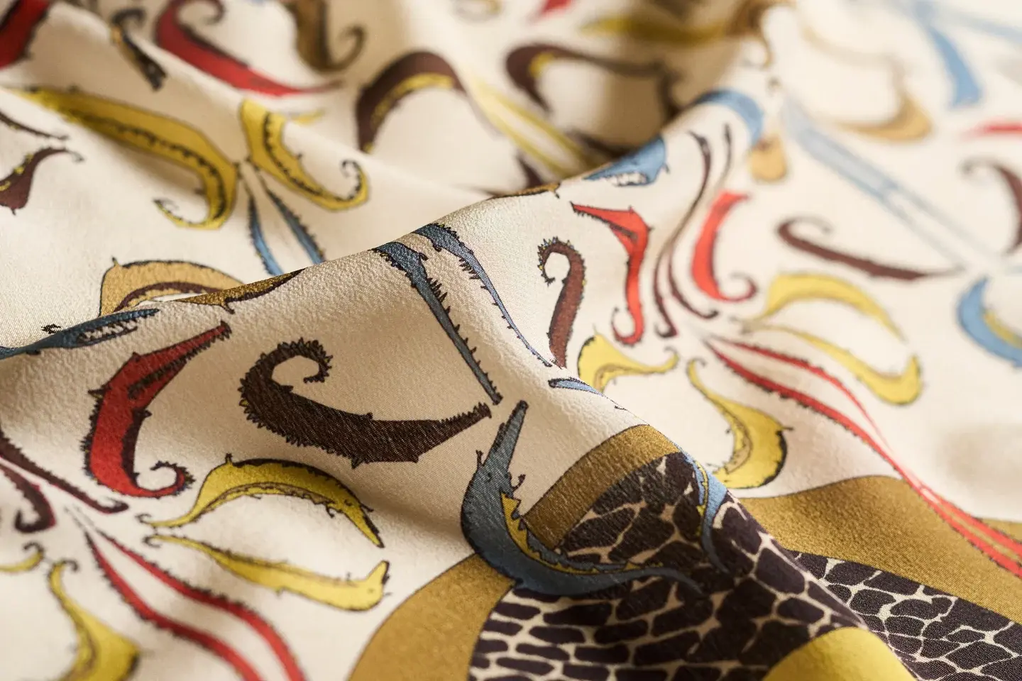 Rumisu - Silk Scarf - Scaled Symmetry - 64 x 64 cm