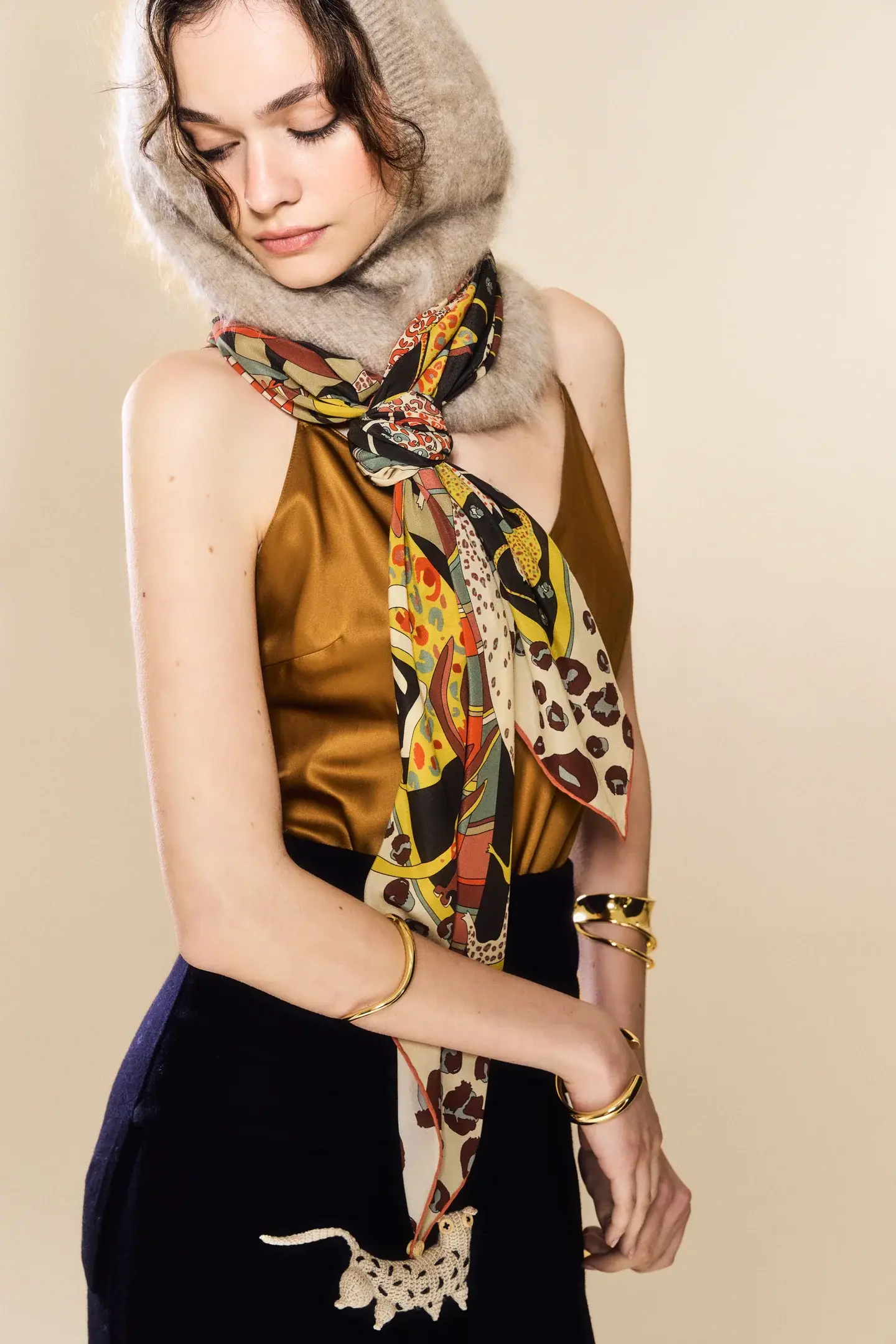 Rumisu - Silk Scarf - Wild Momentum - 105 X 105 cm
