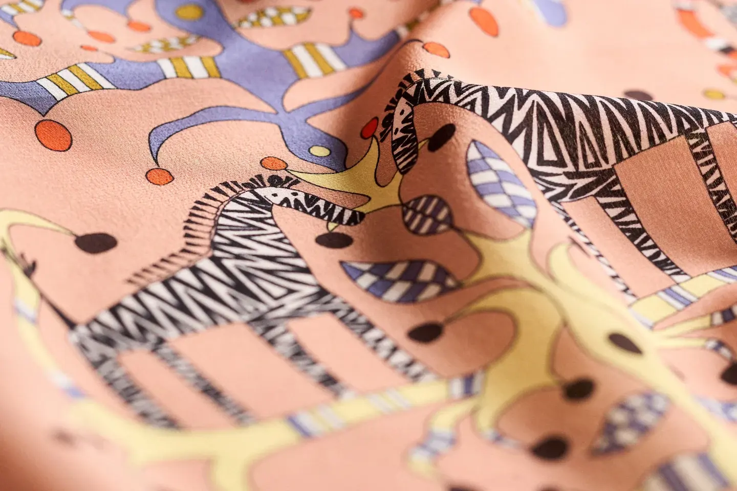 Rumisu - Silk Scarf - When Zebras Climb - 105 X 105 cm