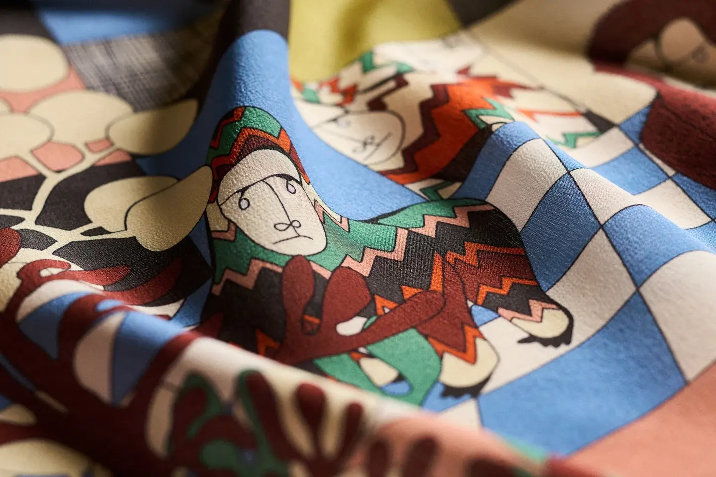 Rumisu - Silk Scarf - Knuckle Walkers - 105 X 105 cm