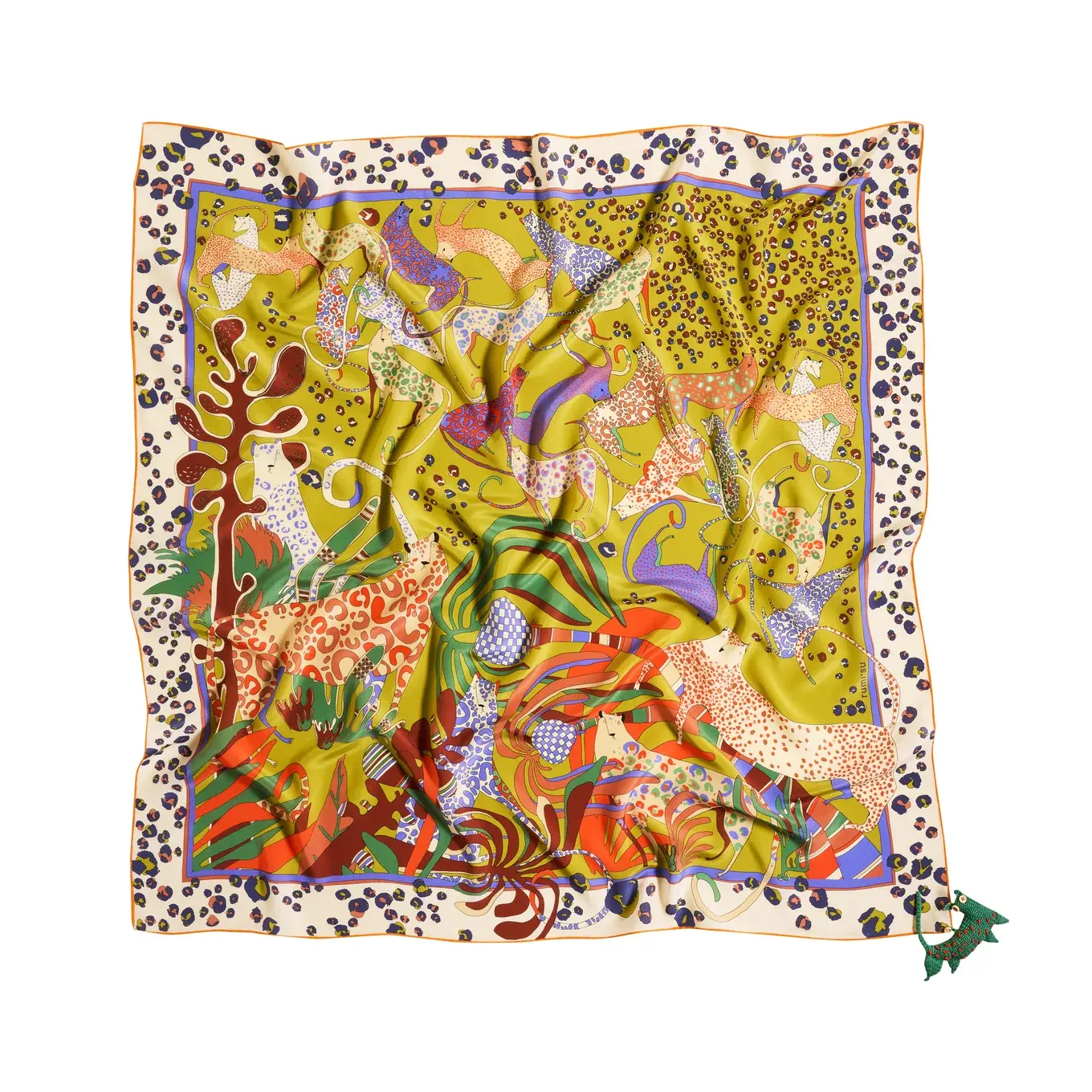 Rumisu - Silk Scarf - Wild Momentum - 105 X 105 cm