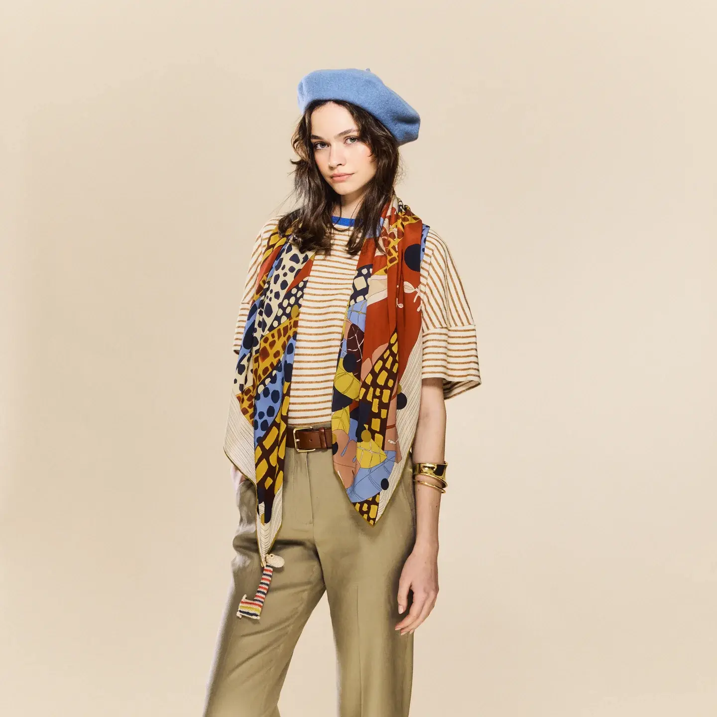 Rumisu - Silk Scarf - Stand Out & Above - 105 X 105 cm