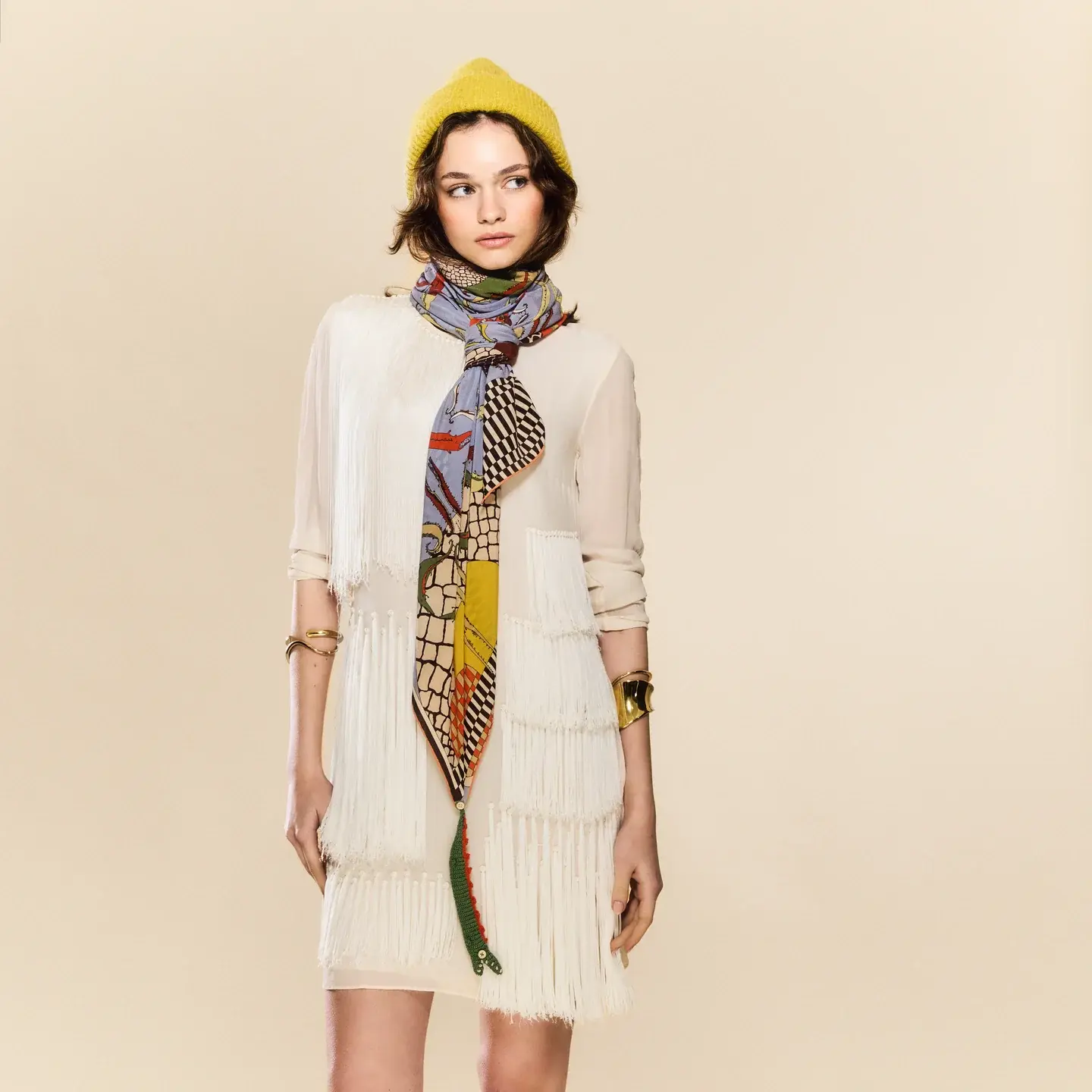 Rumisu - Silk Scarf - Scaled Symmetry - 137 x 137 cm